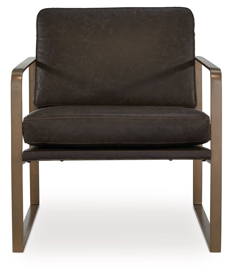Ashley Furniture Bradett - Accent Chair - Dark Brown / Gold Finish - Image 3