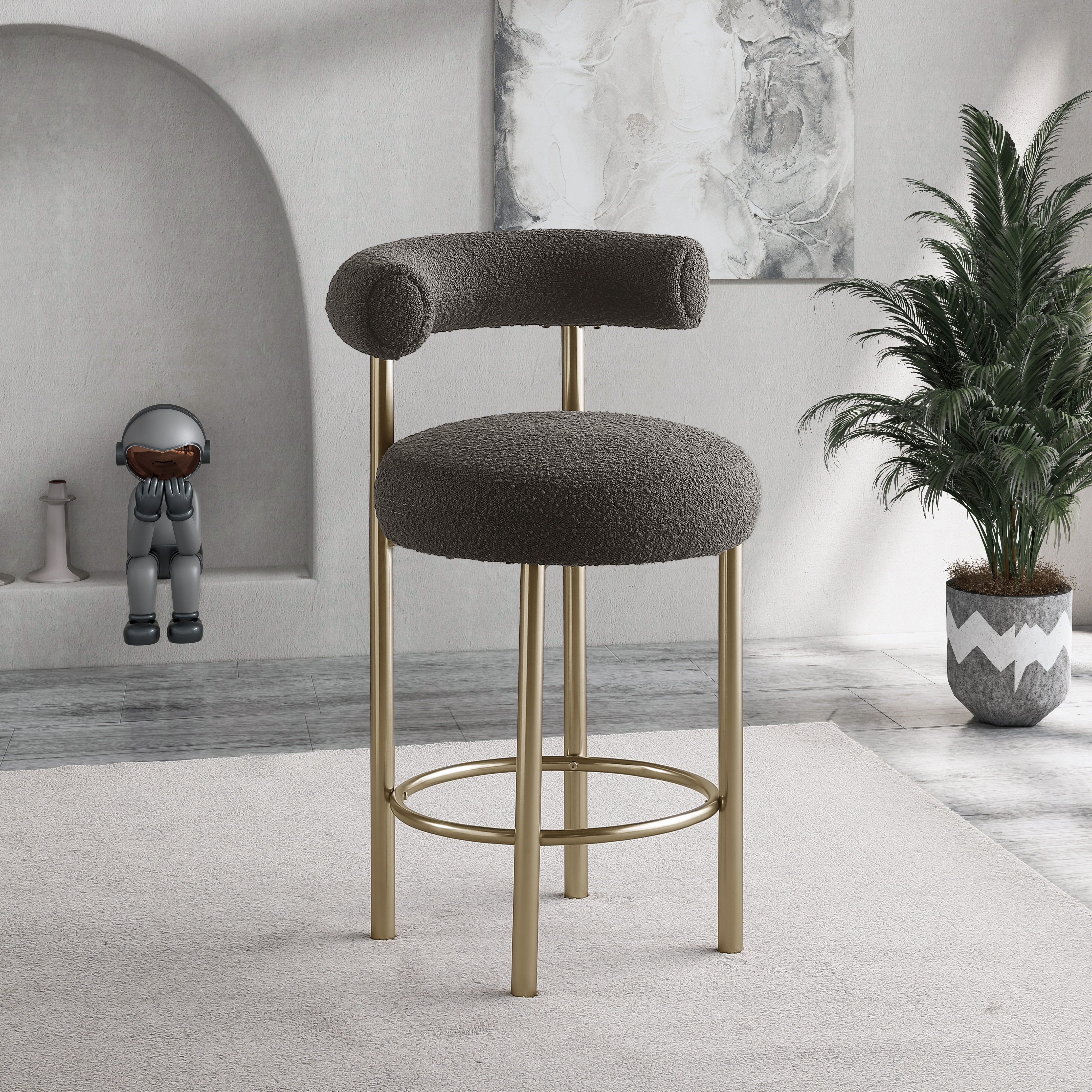 Bordeaux - Stool (Set of 2) - Brown