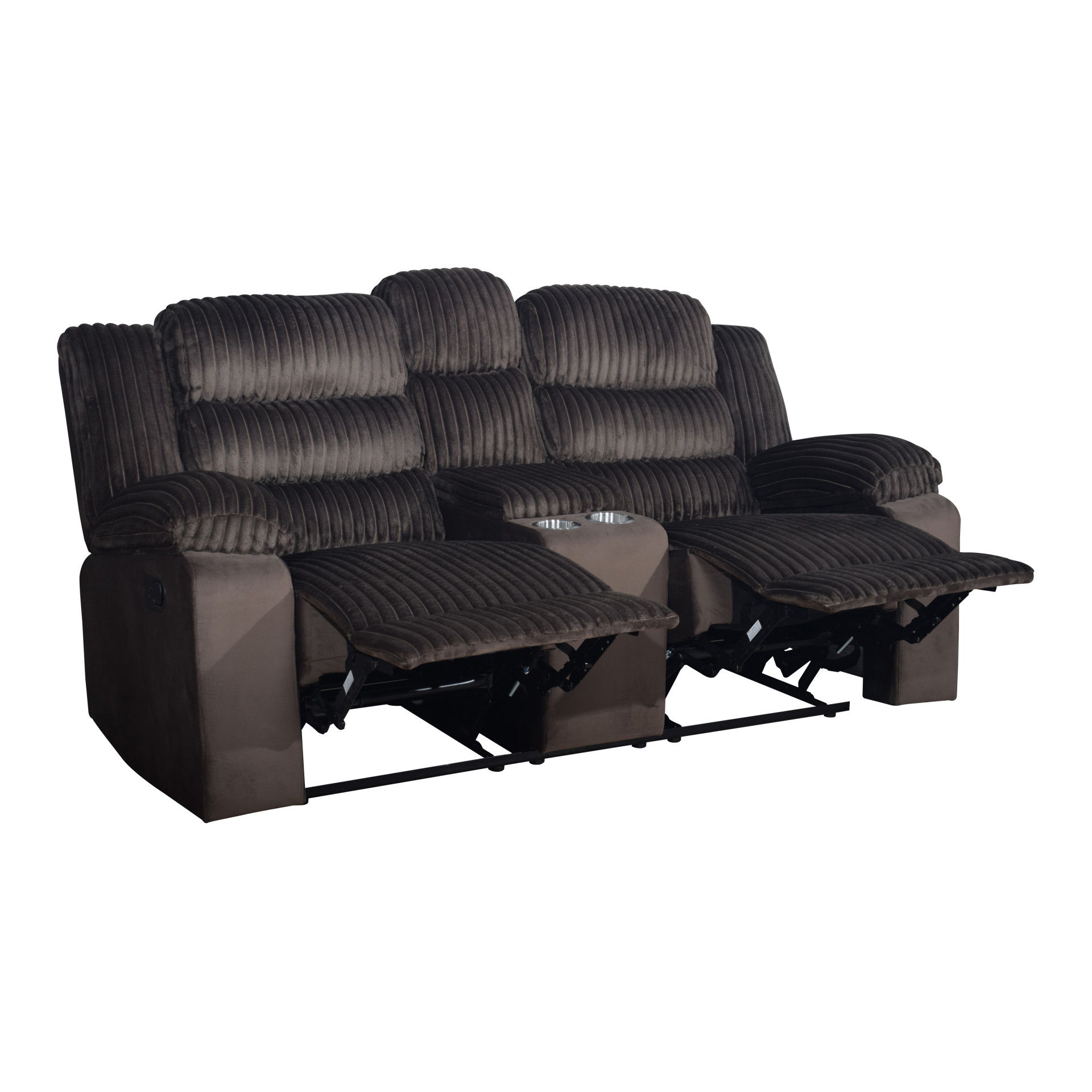 Willow - Console Loveseat With Dual Recliners - Brown