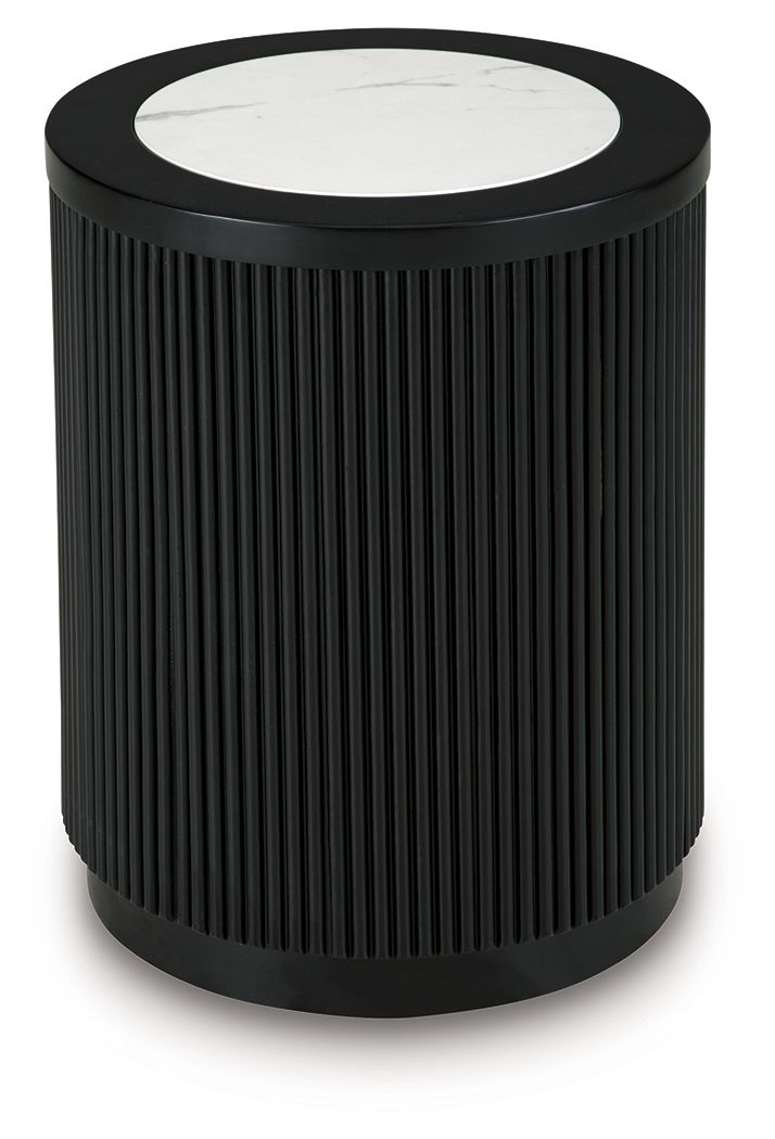 Ashley Furniture Grayman - Round End Table - Black - Image 5