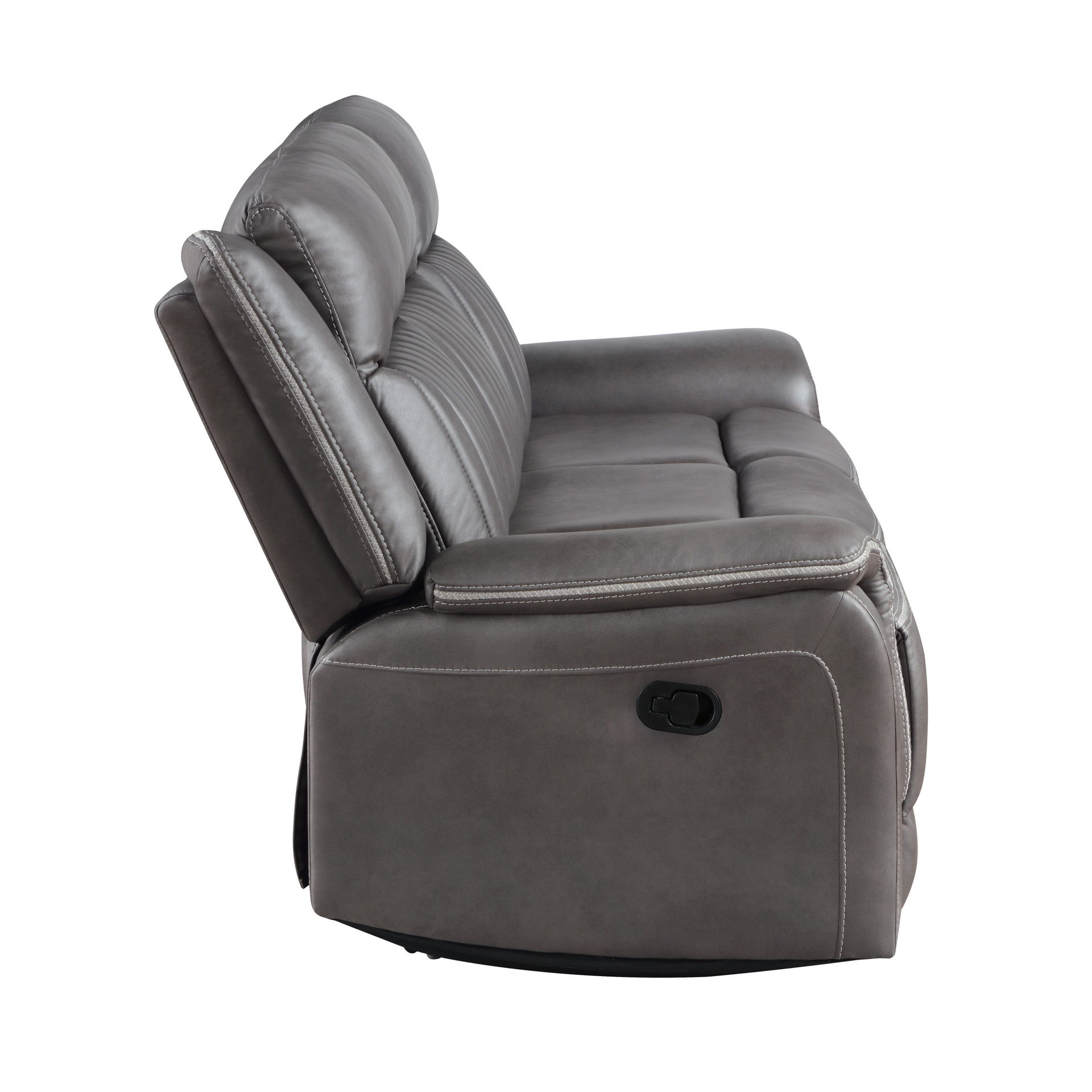 Enzo - Sofa With Dual Recliner - Gray, dark gray, view 4