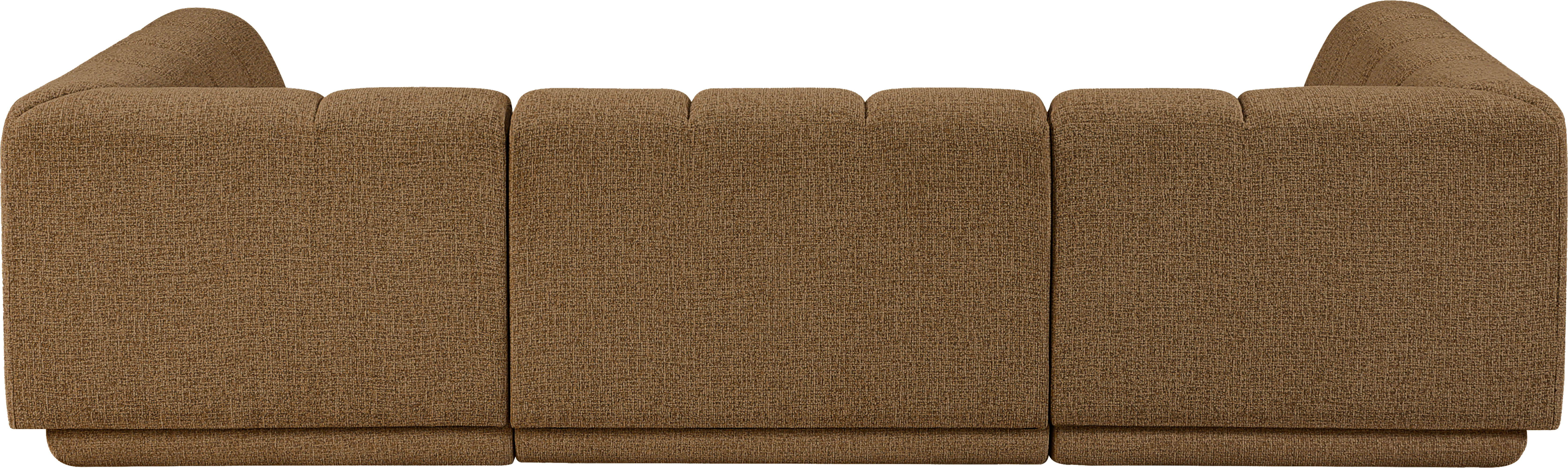 Modari - Fabric Upholstered 3 Piece U-Shaped Modular Sectional - Brown