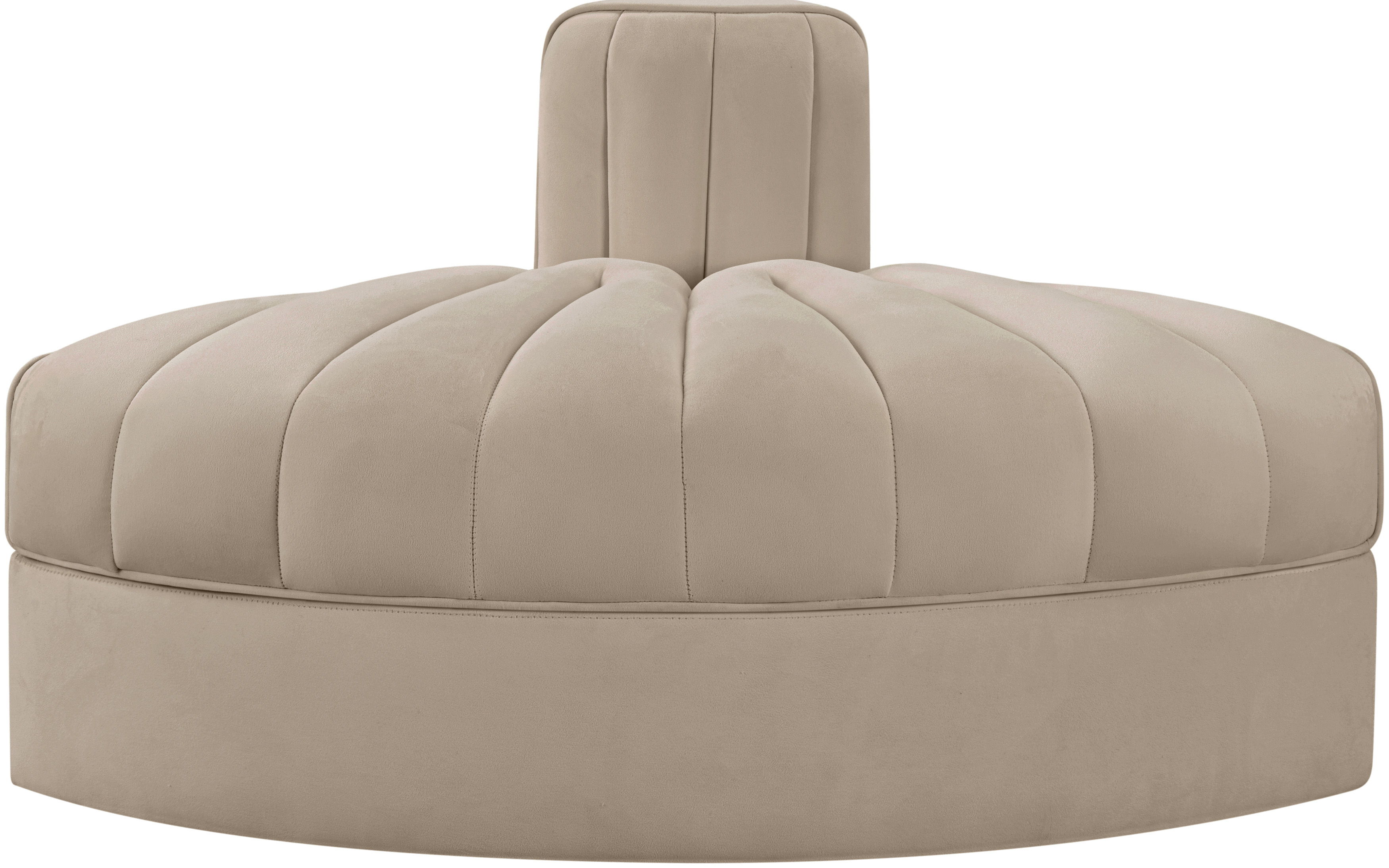 Rummi - Velvet Performance Fabric Upholstered Modular Chair - Beige