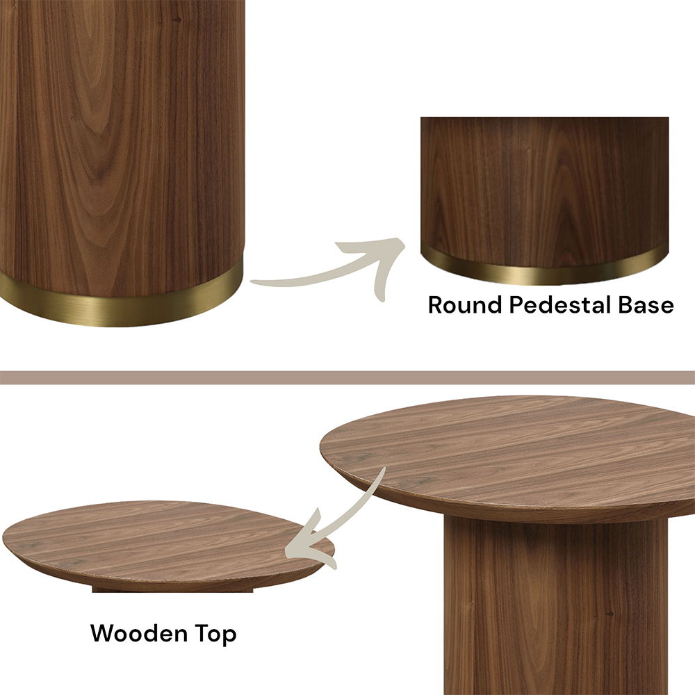 Willene - End Table - Walnut, dark brown, view 3