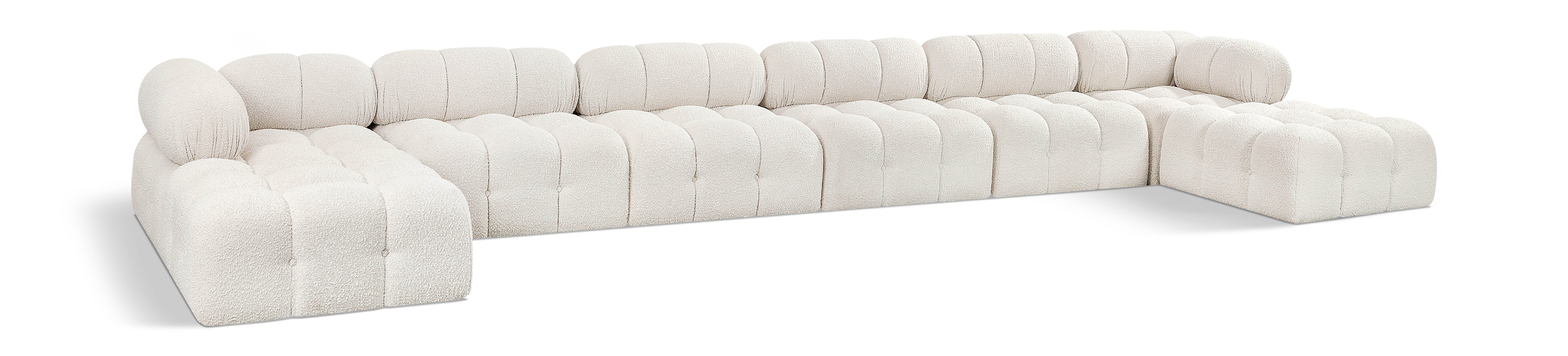 Ames - 8 Piece Fabric Modular Sectional - Cream