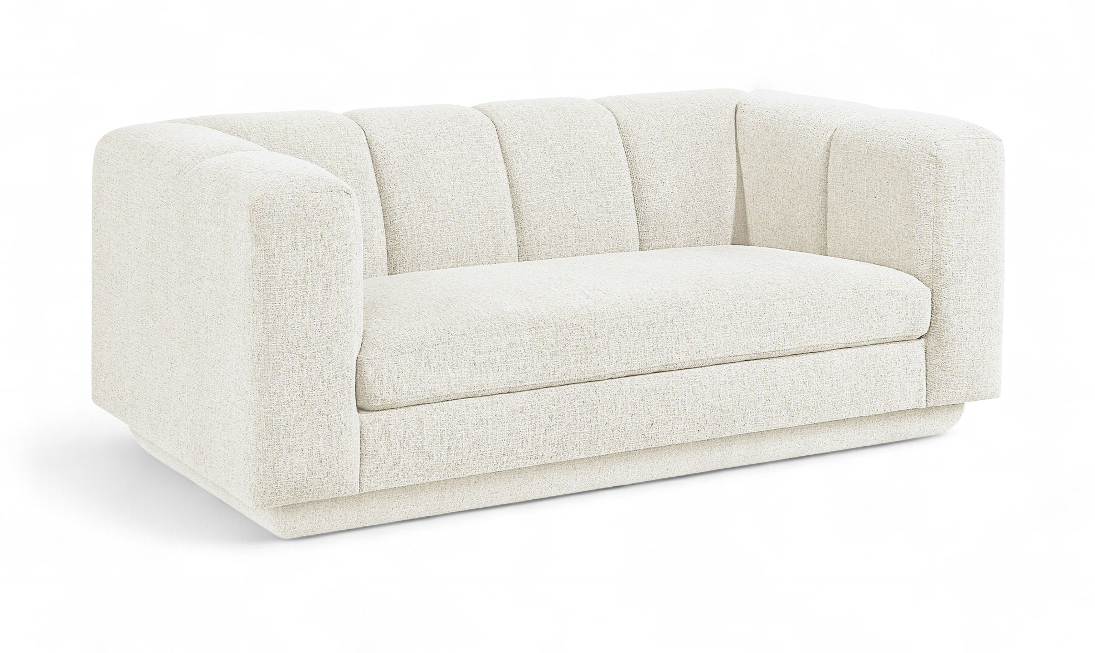 Modari - Fabric Upholstered Loveseat - Cream