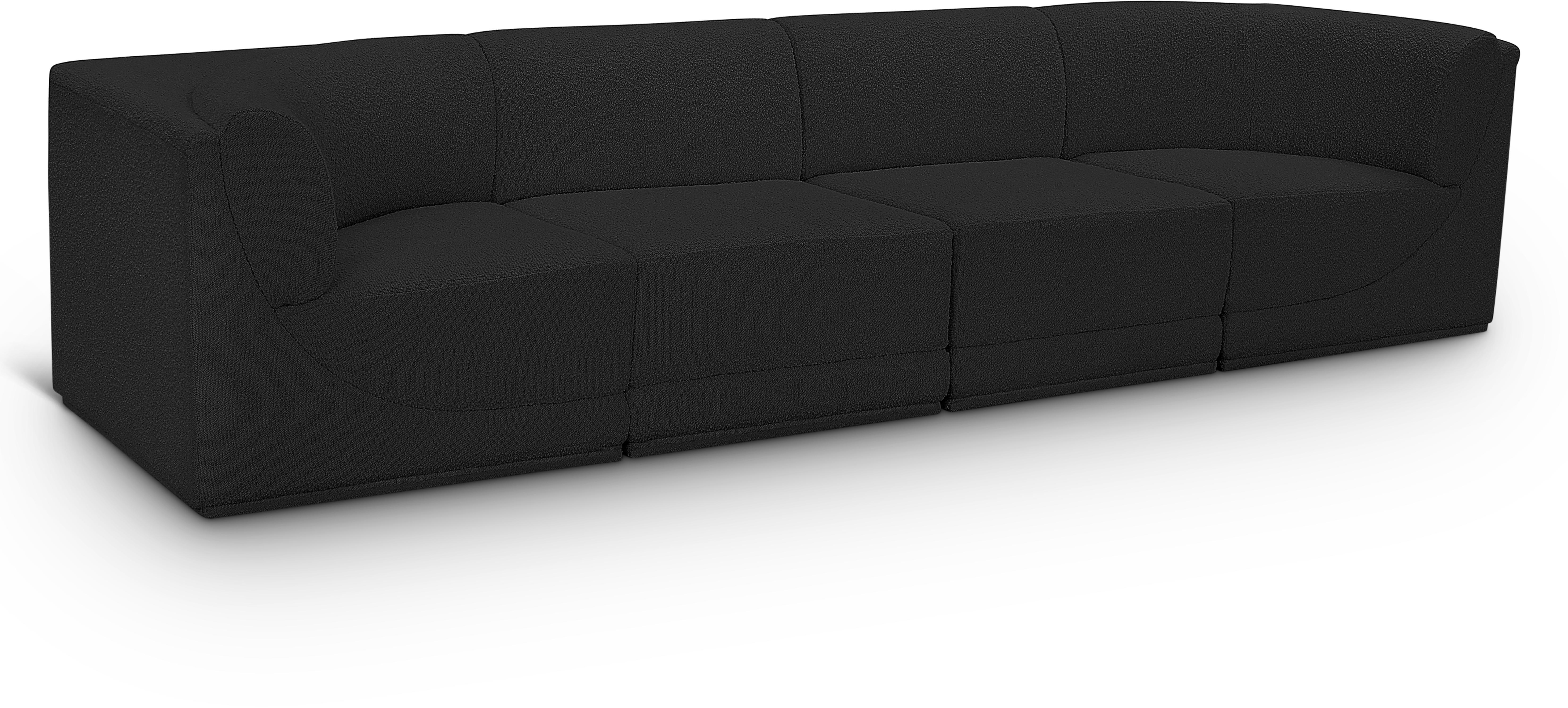 Ollie - 4 Seat Modular Sofa - Black