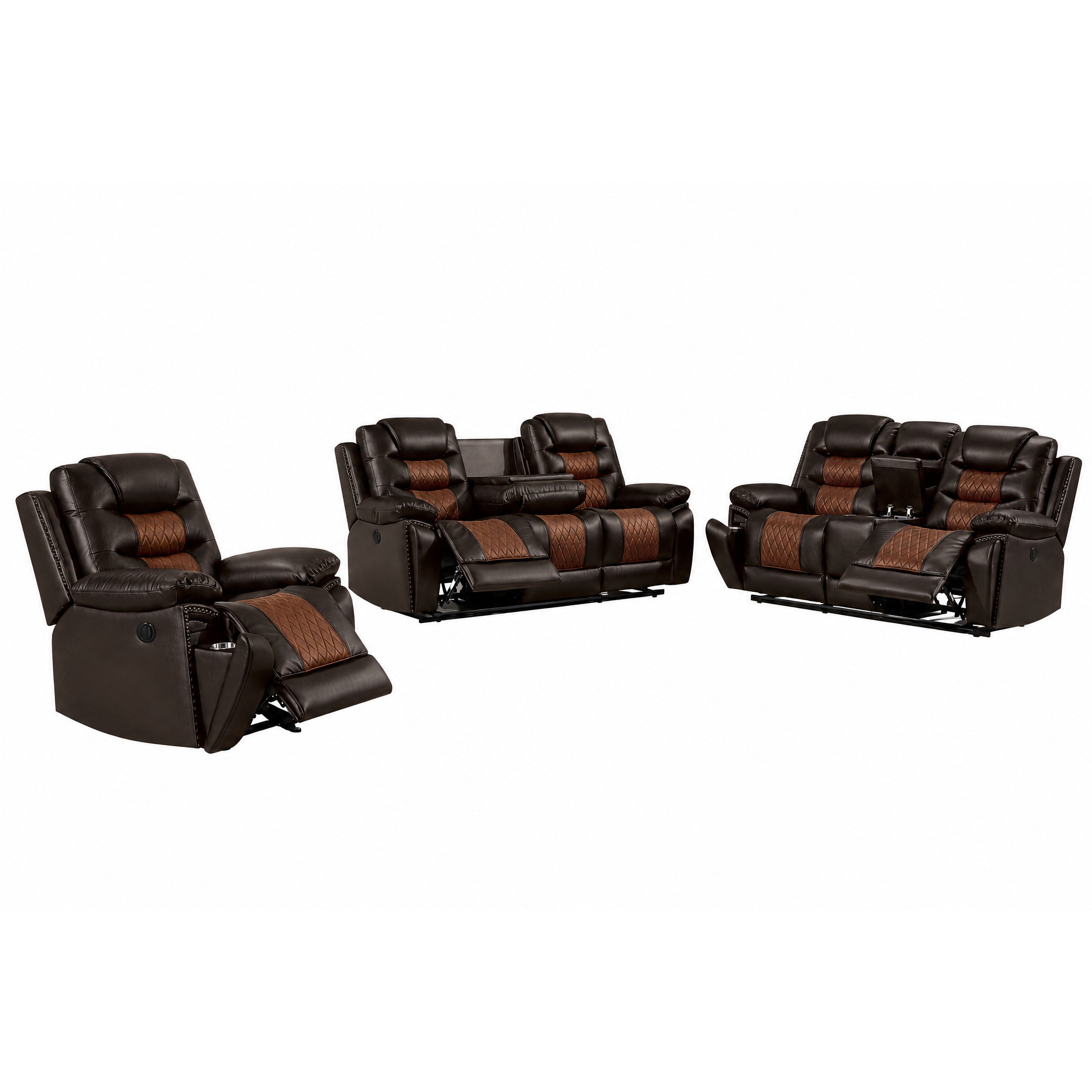 3 Pc · Sofa & Loveseat & Recliner