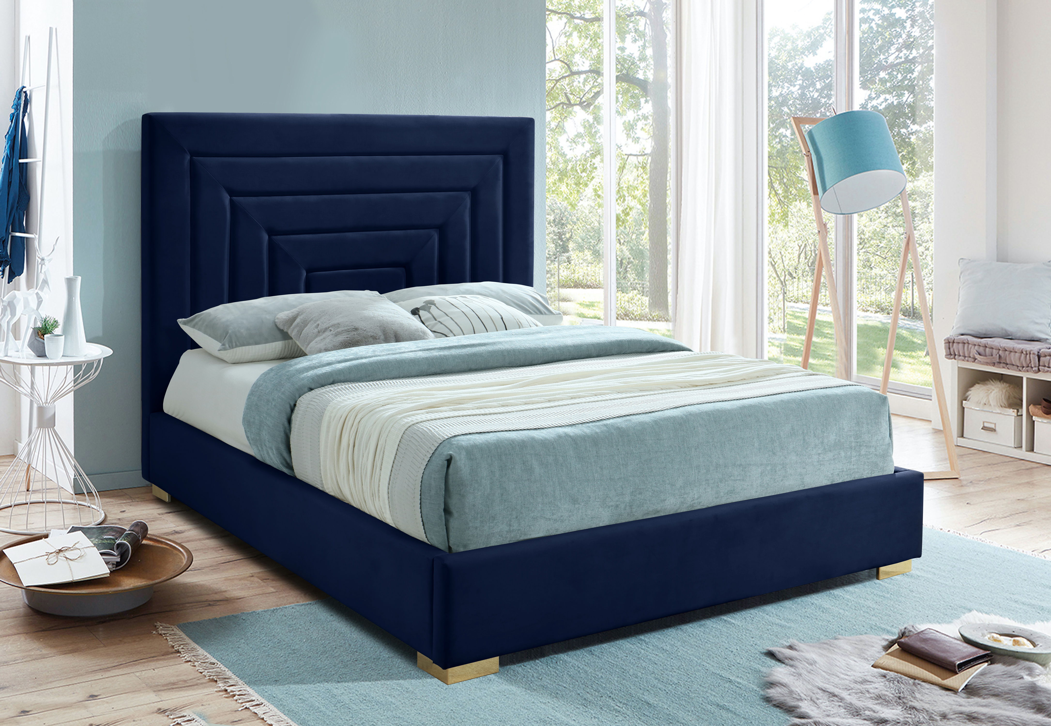 Nora - King Bed - Navy