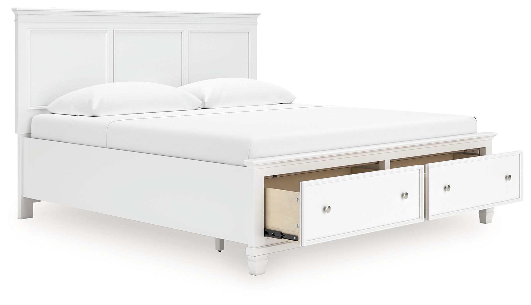 Fortman - King Panel Storage Bed - White