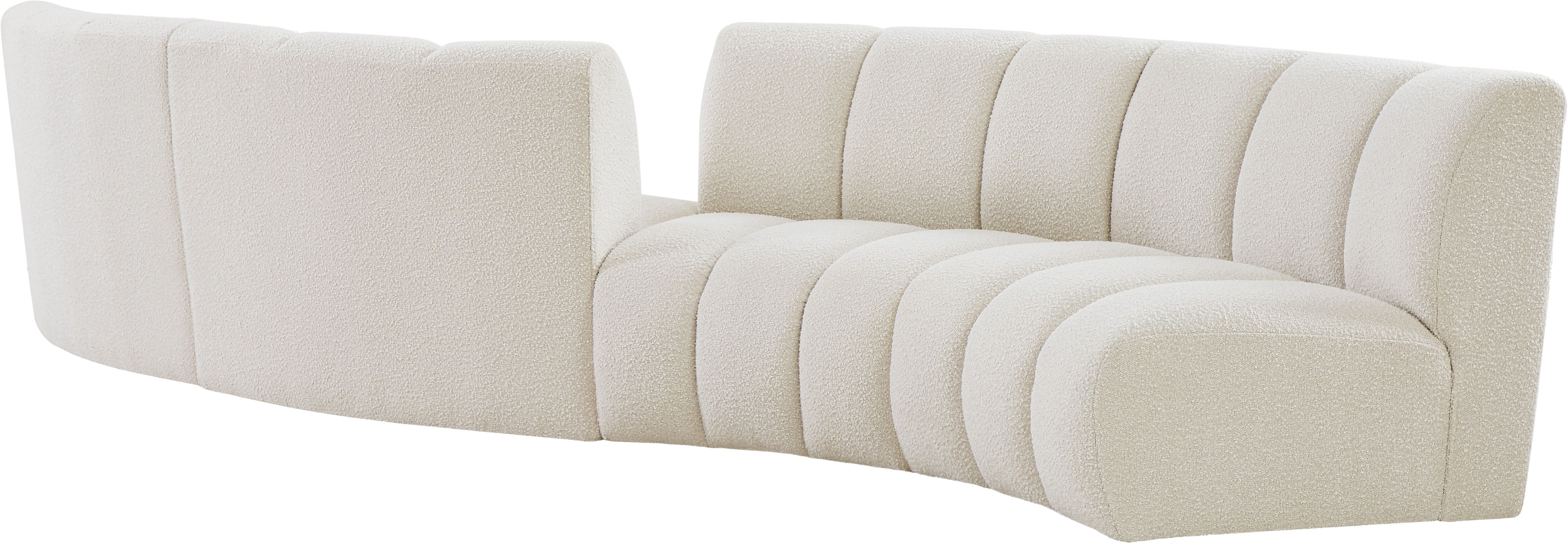 Infinity - 4 Piece S-Shaped Modular Sectional - Cream