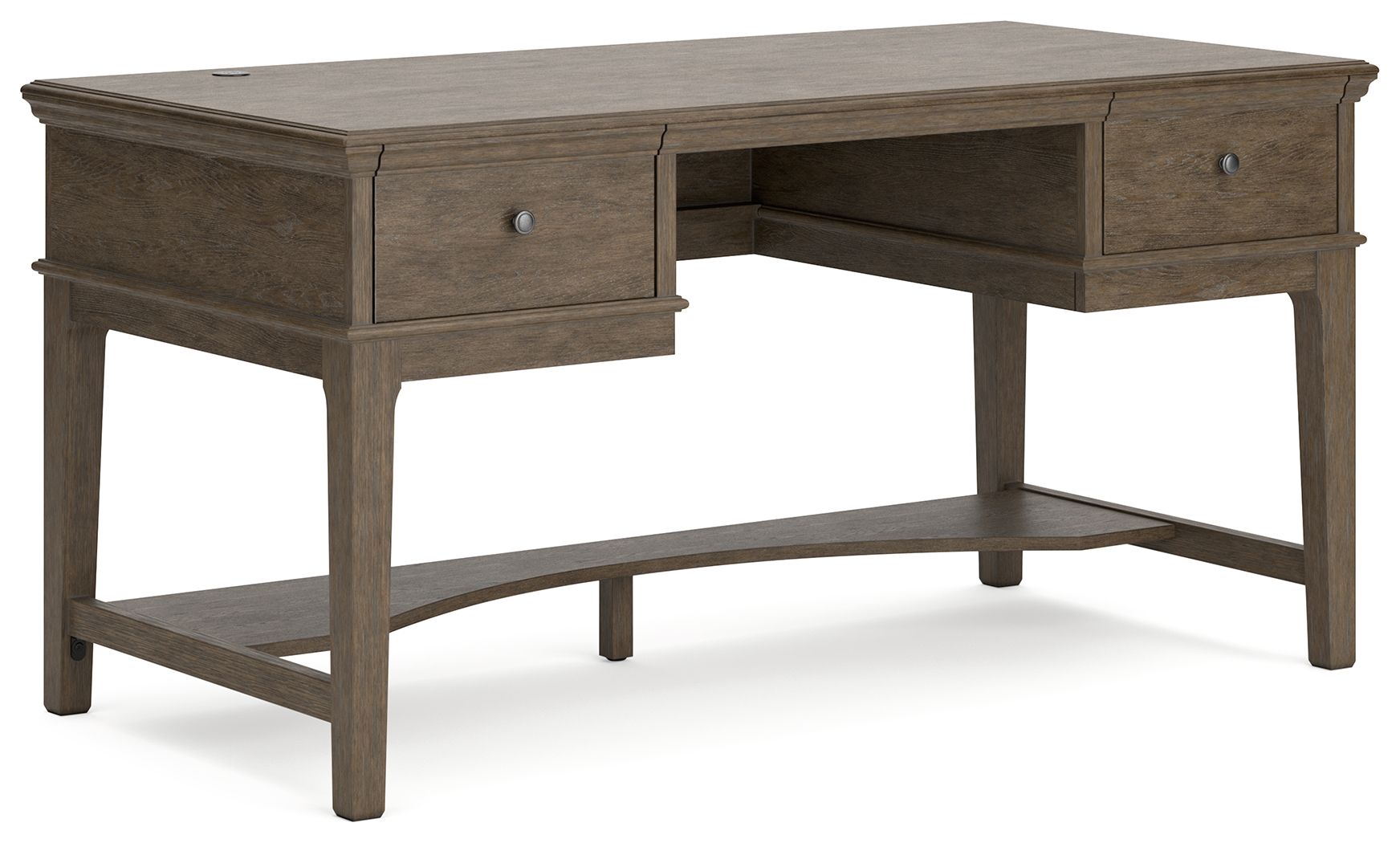 Ashley Janismore Home Office Storage Leg Desk - Weathered Gray