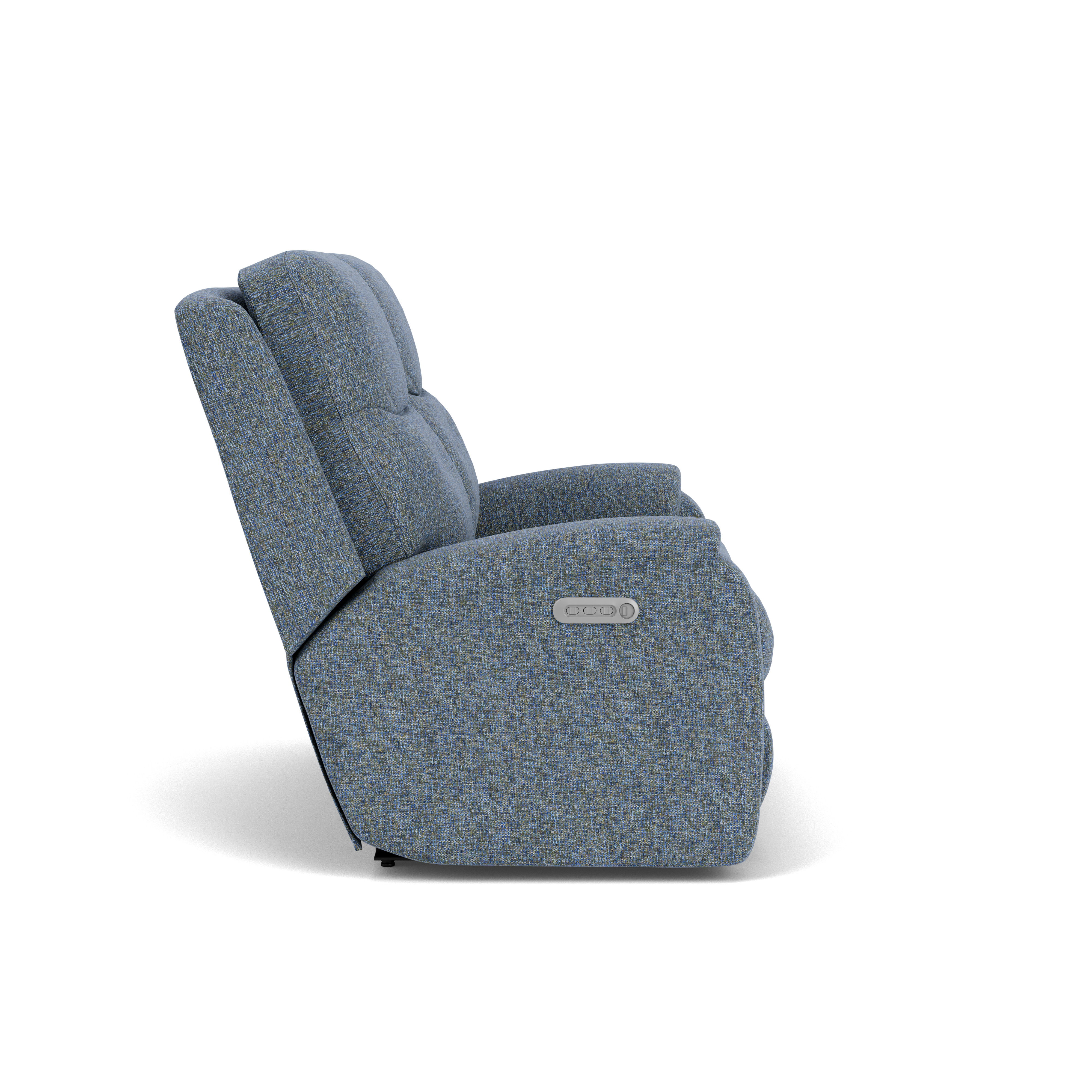 Penn - Transitional Fabric Power Reclining Loveseat With Power Headrests & Lumbar, dark brown, view 6
