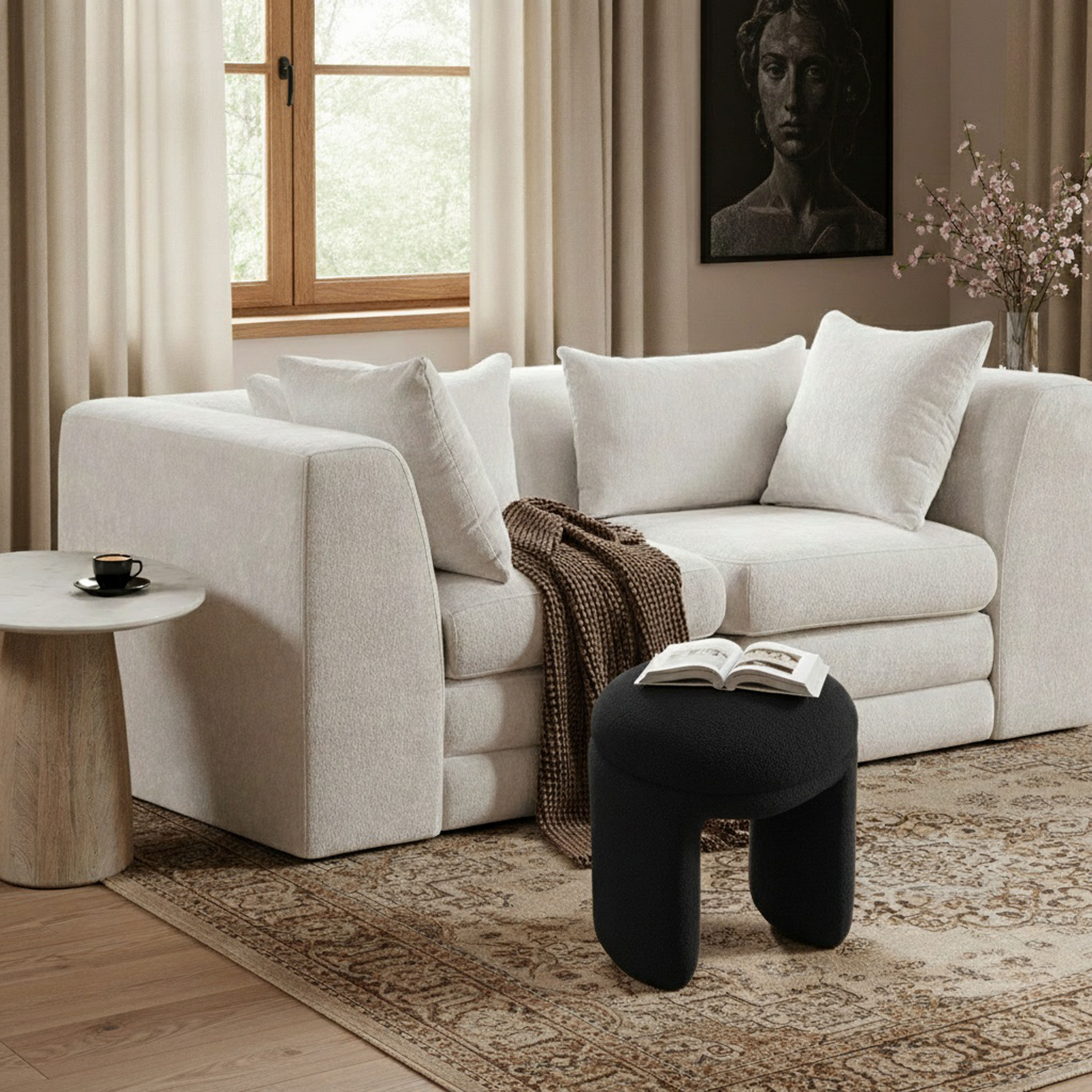 Bowen - Ottoman / Stool - Black