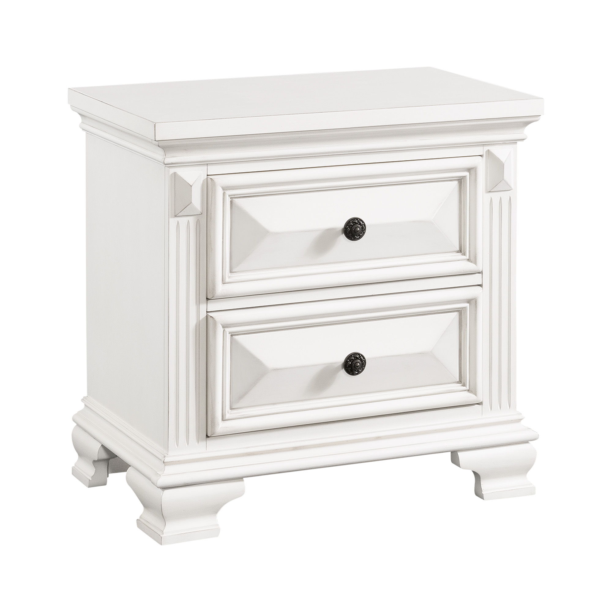 Calloway 2-Drawer Nightstand in White Image