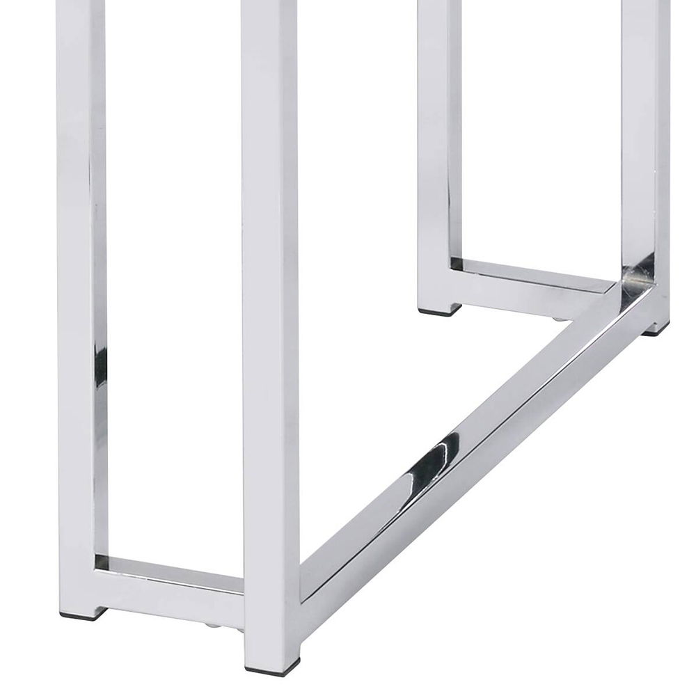 Chafik - End Table - Natural Oak & Chrome, light brown, view 3