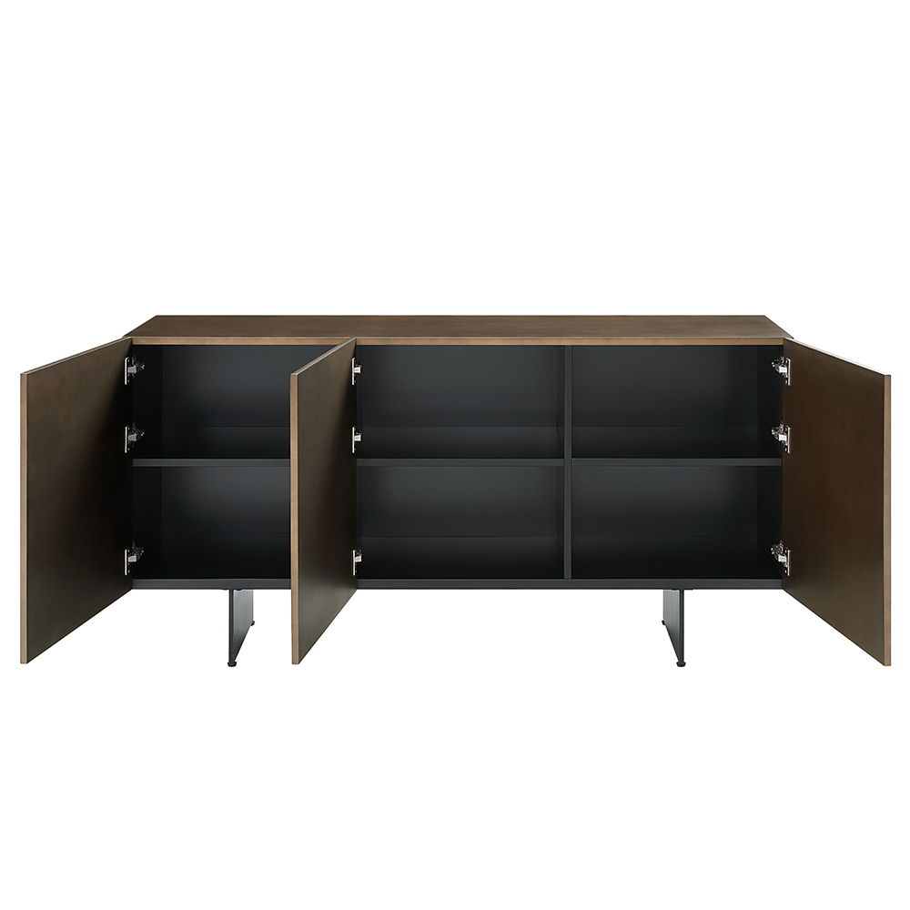 Malika - Ceramic Top Server - Copper Cross Brushed, dark brown, view 3