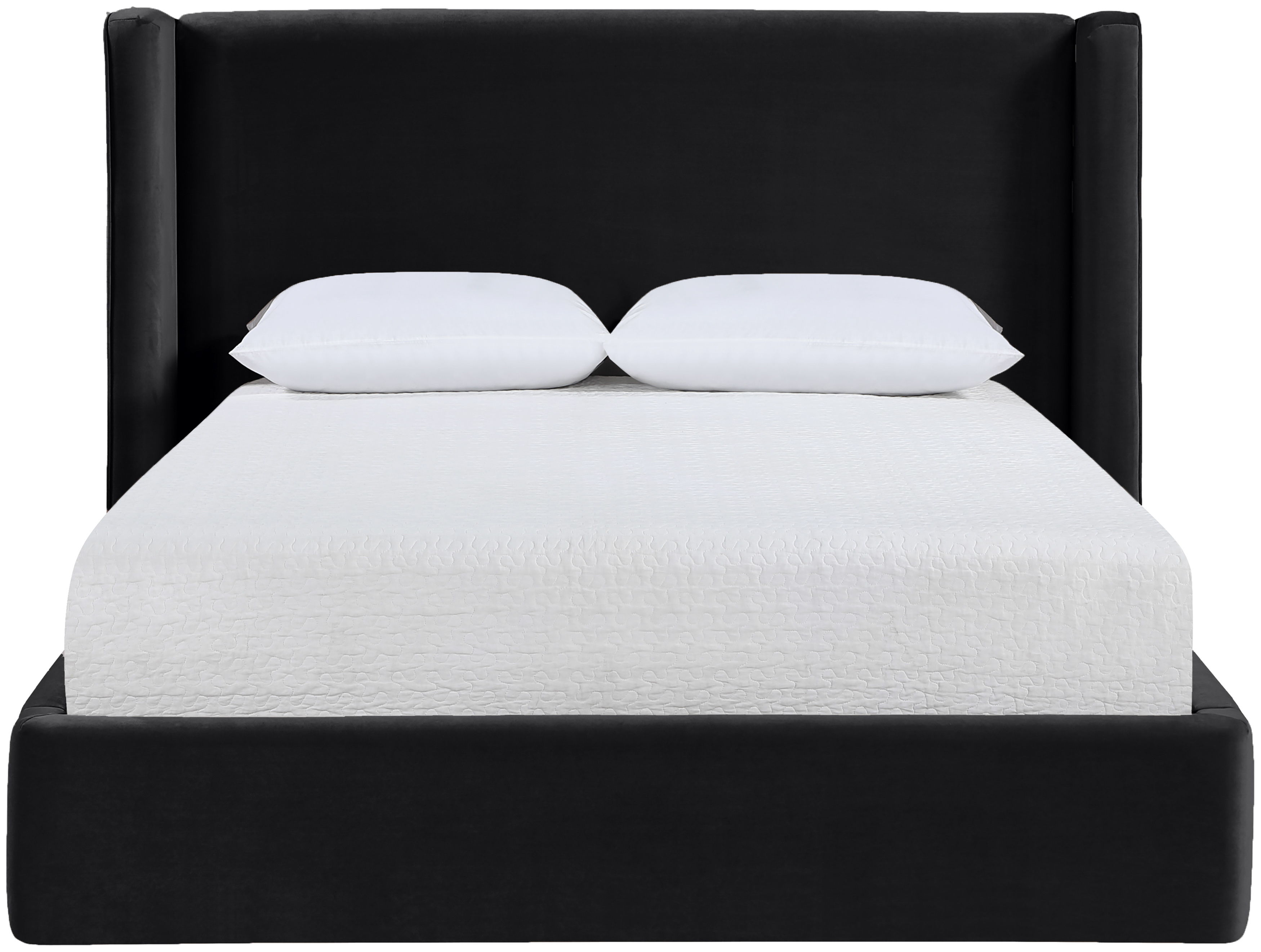 Kendall - Velvet Upholstered Queen Bed - Black