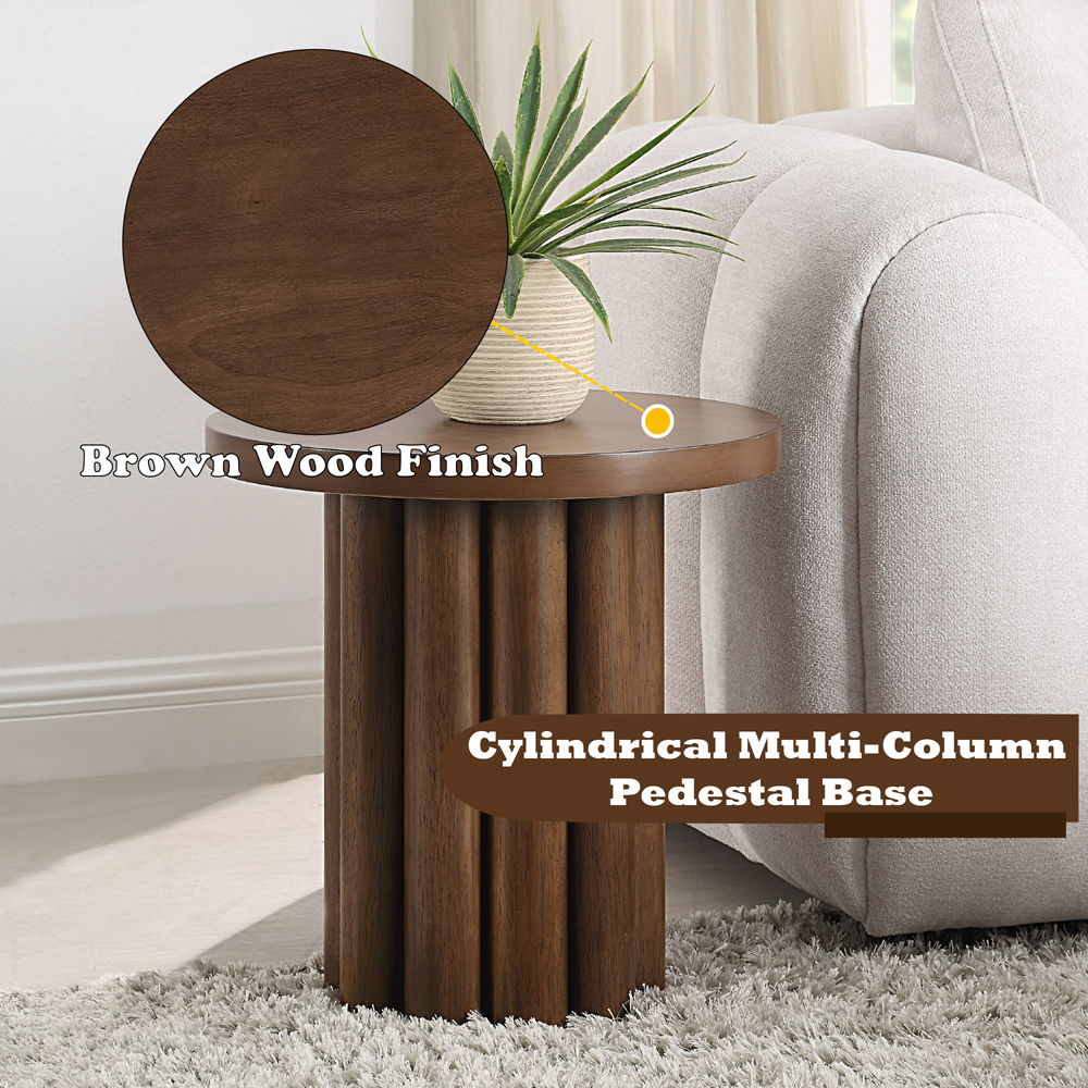 Sanat - End Table - Brown, dark brown, view 4