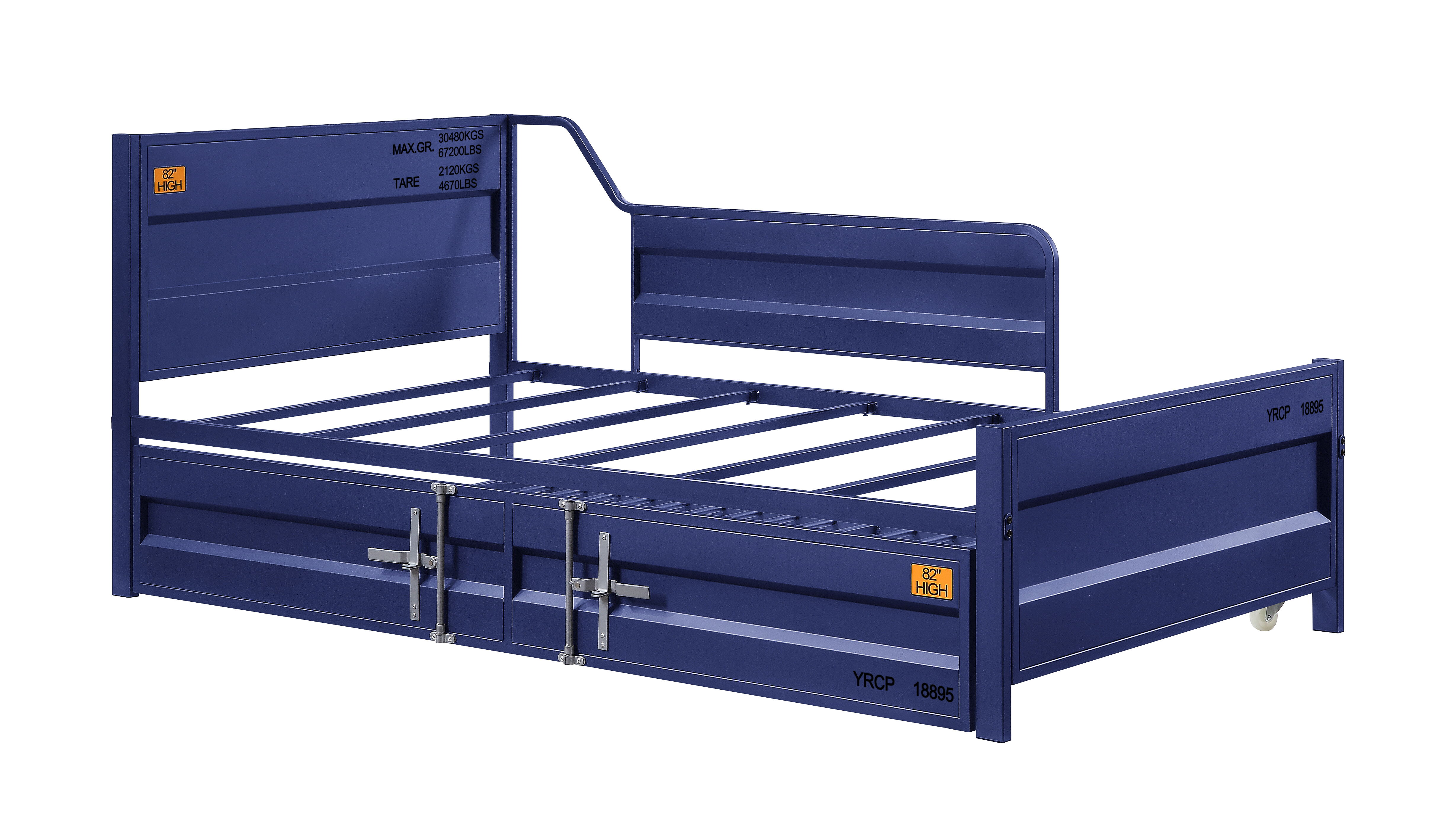 Cargo - Twin Daybed With Trundle - Blue, blue, view 7