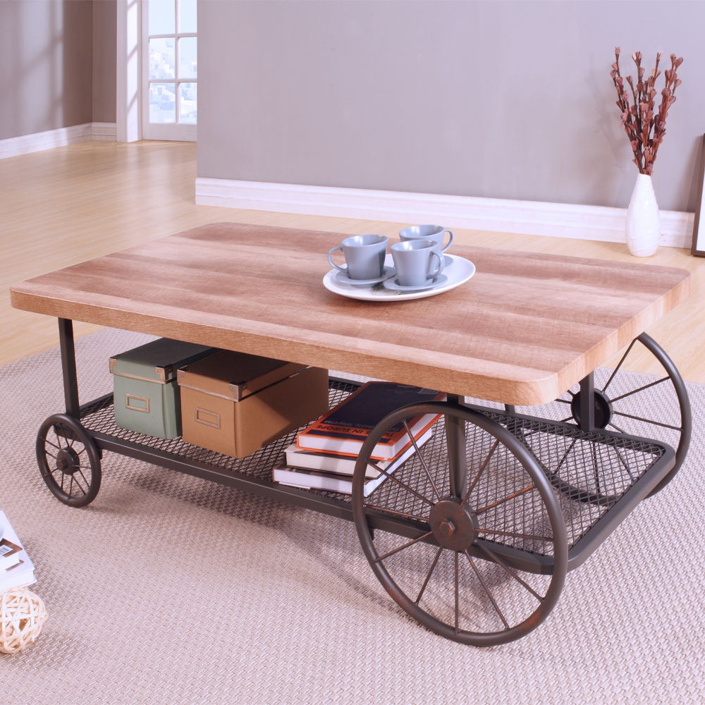 Francie - Coffee Table - Oak & Antique Gray, light brown, view 4