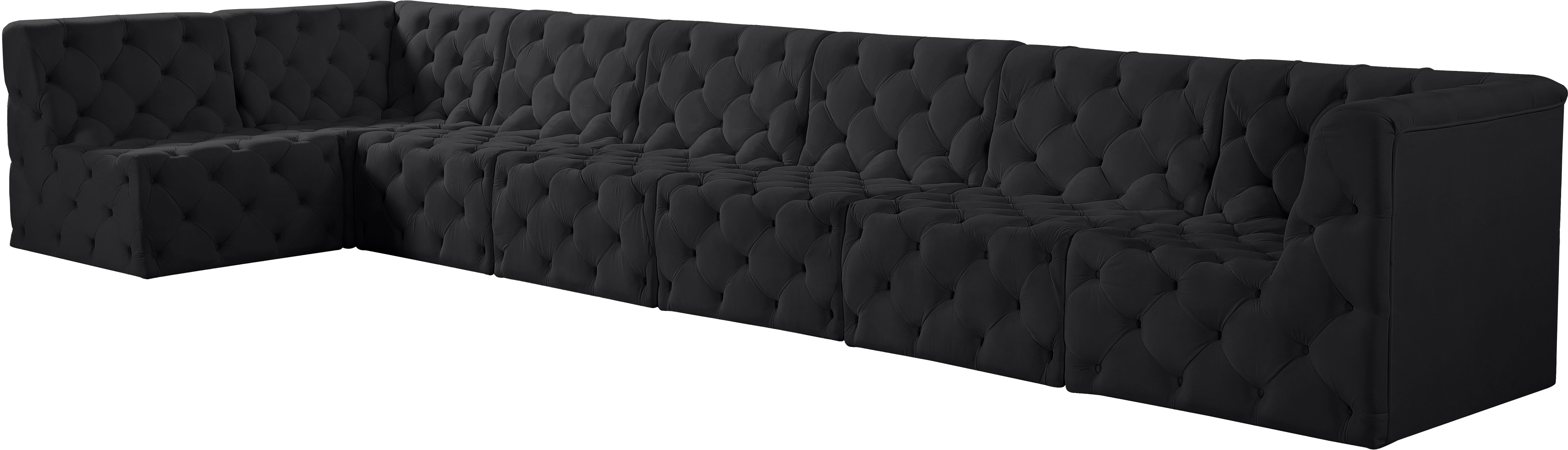 Tuft - 7 Piece Modular Sectional - Black