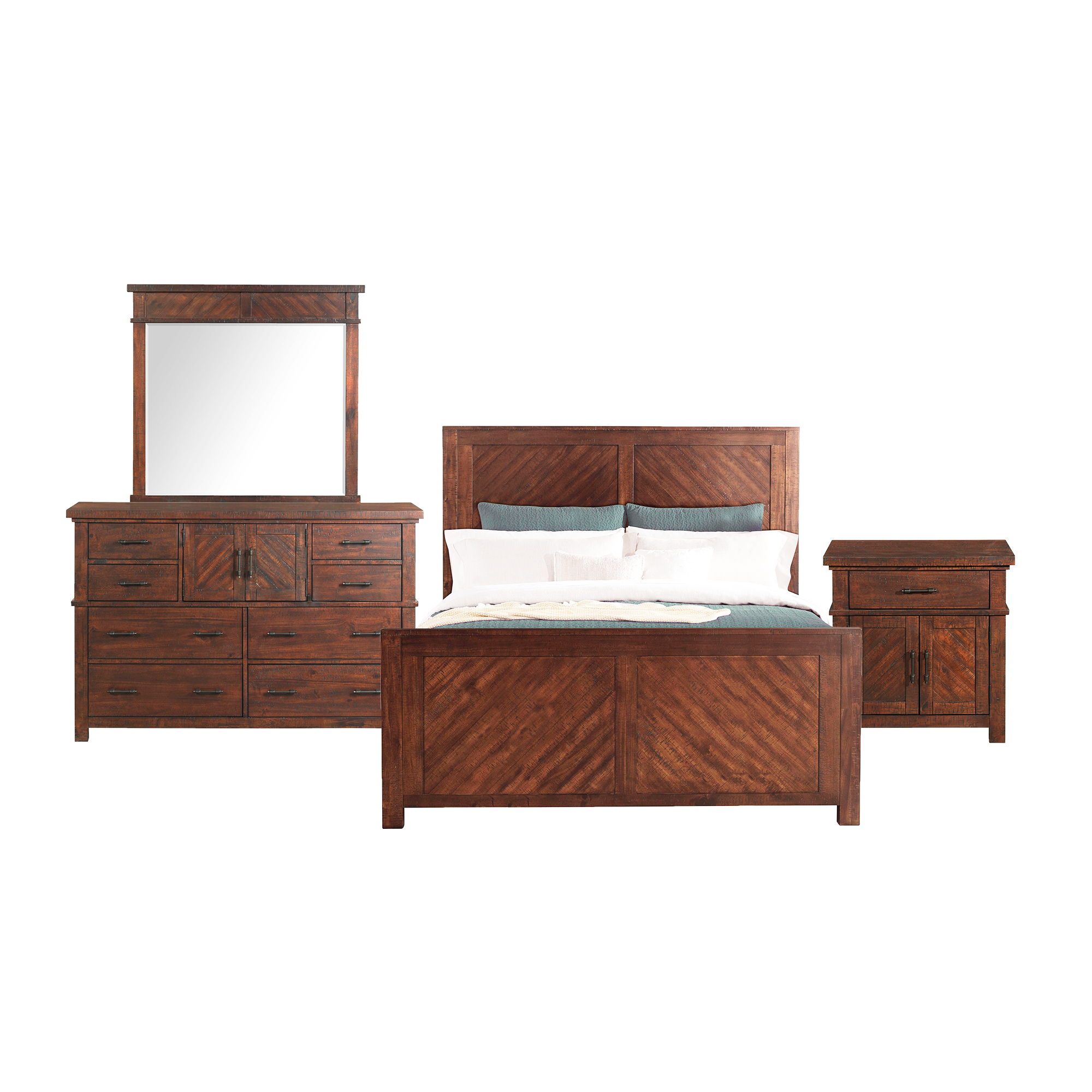 King · 4 Pc · Bedroom Set