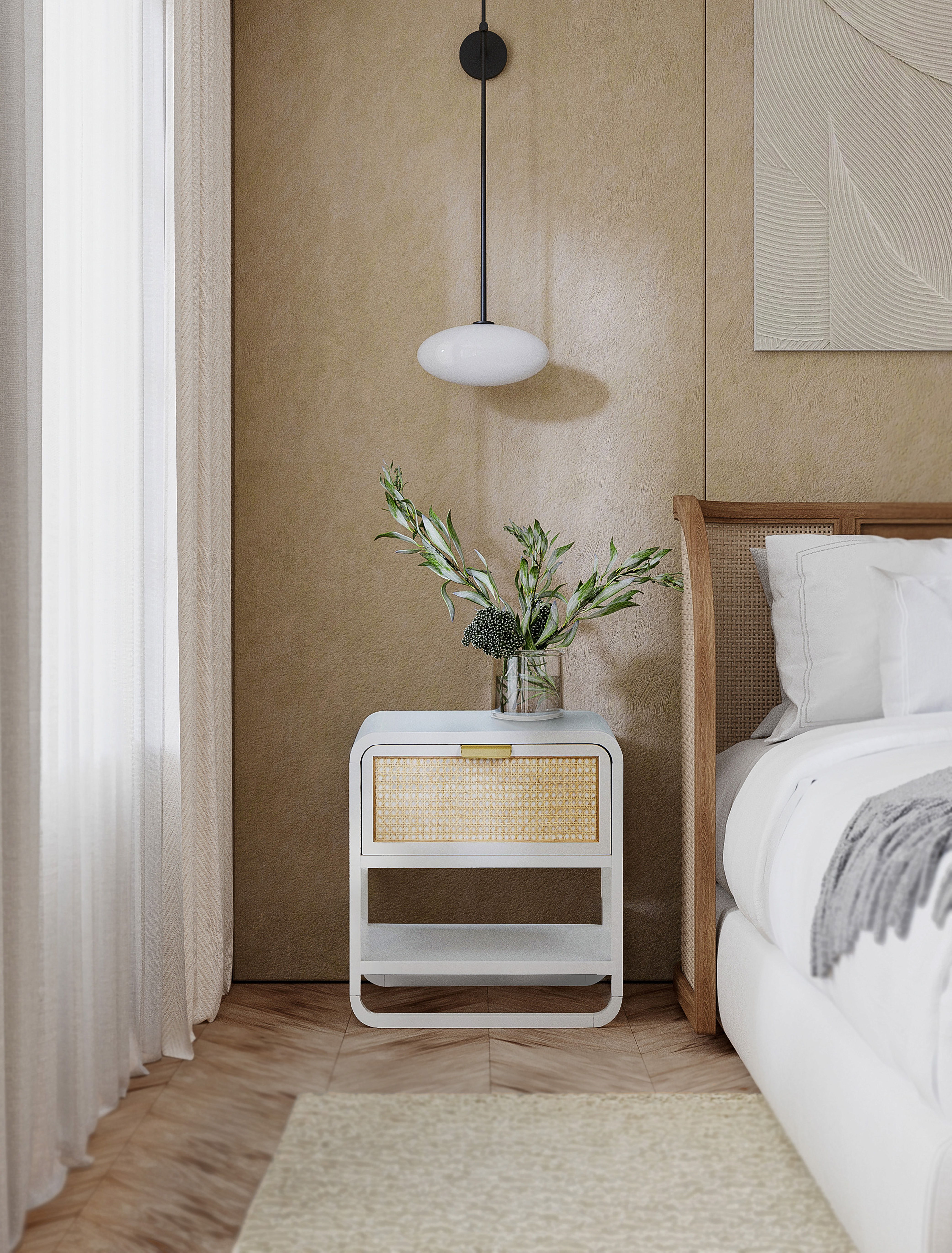 Sage - Night Stand - White