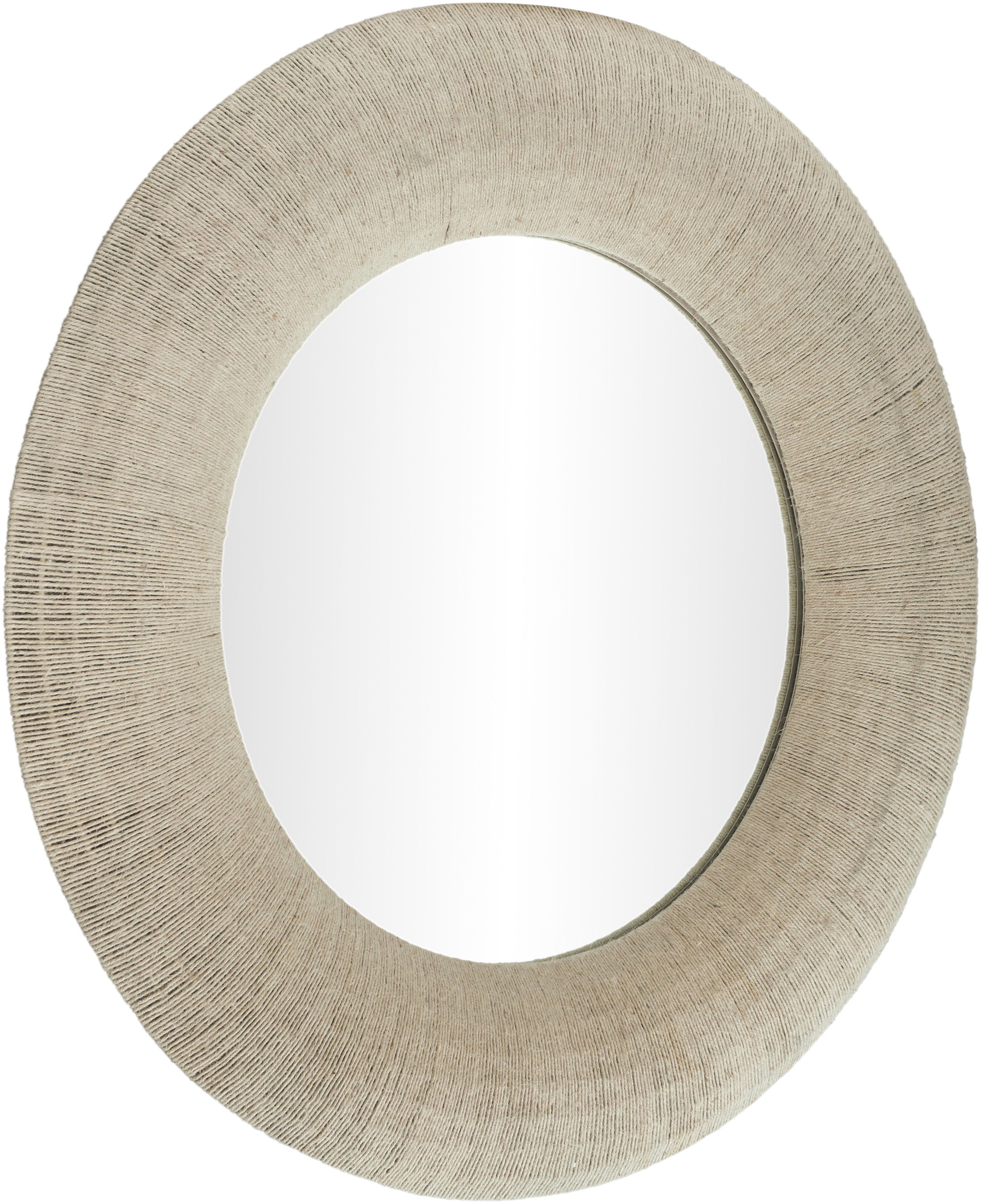 Meadow - 36" Round Jute Rope Framed Mirror - Natural