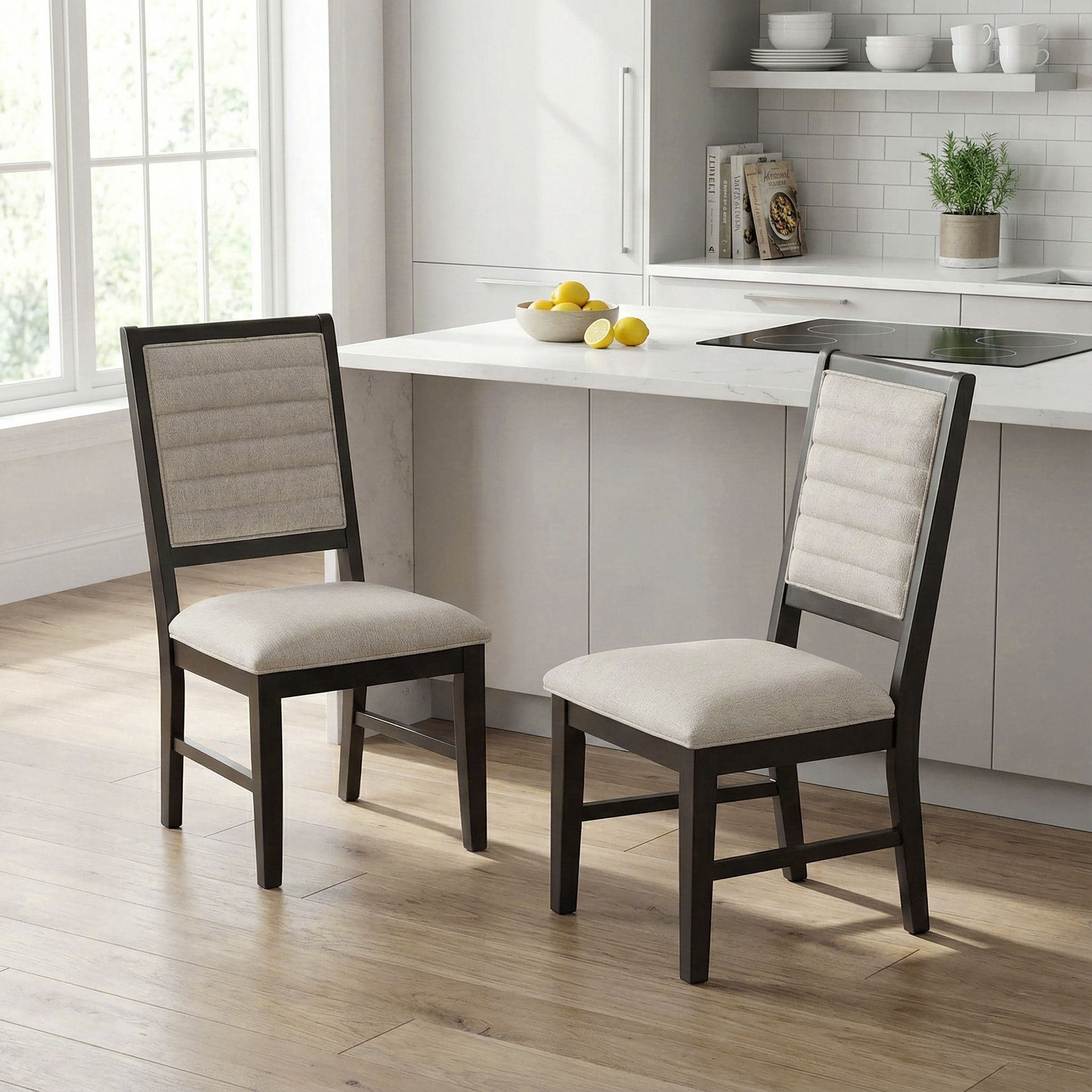 Plateau - Side Chair (Set of 2) - Rustic Espresso, white, view 7