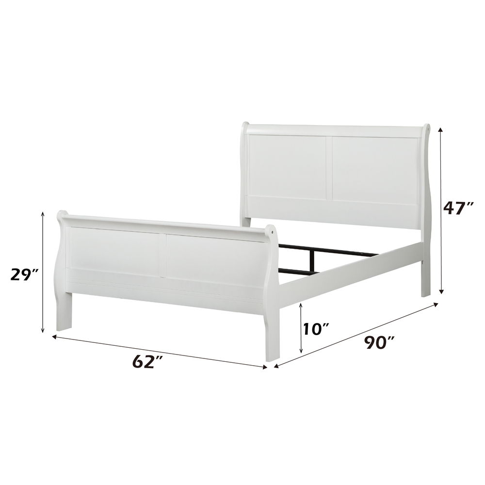Louis Philippe - Queen Bed - White, white, view 7