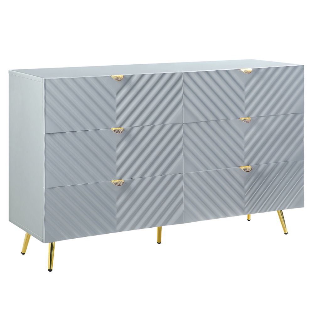 Gaines - Dresser - Gray High Gloss, gray, view 2