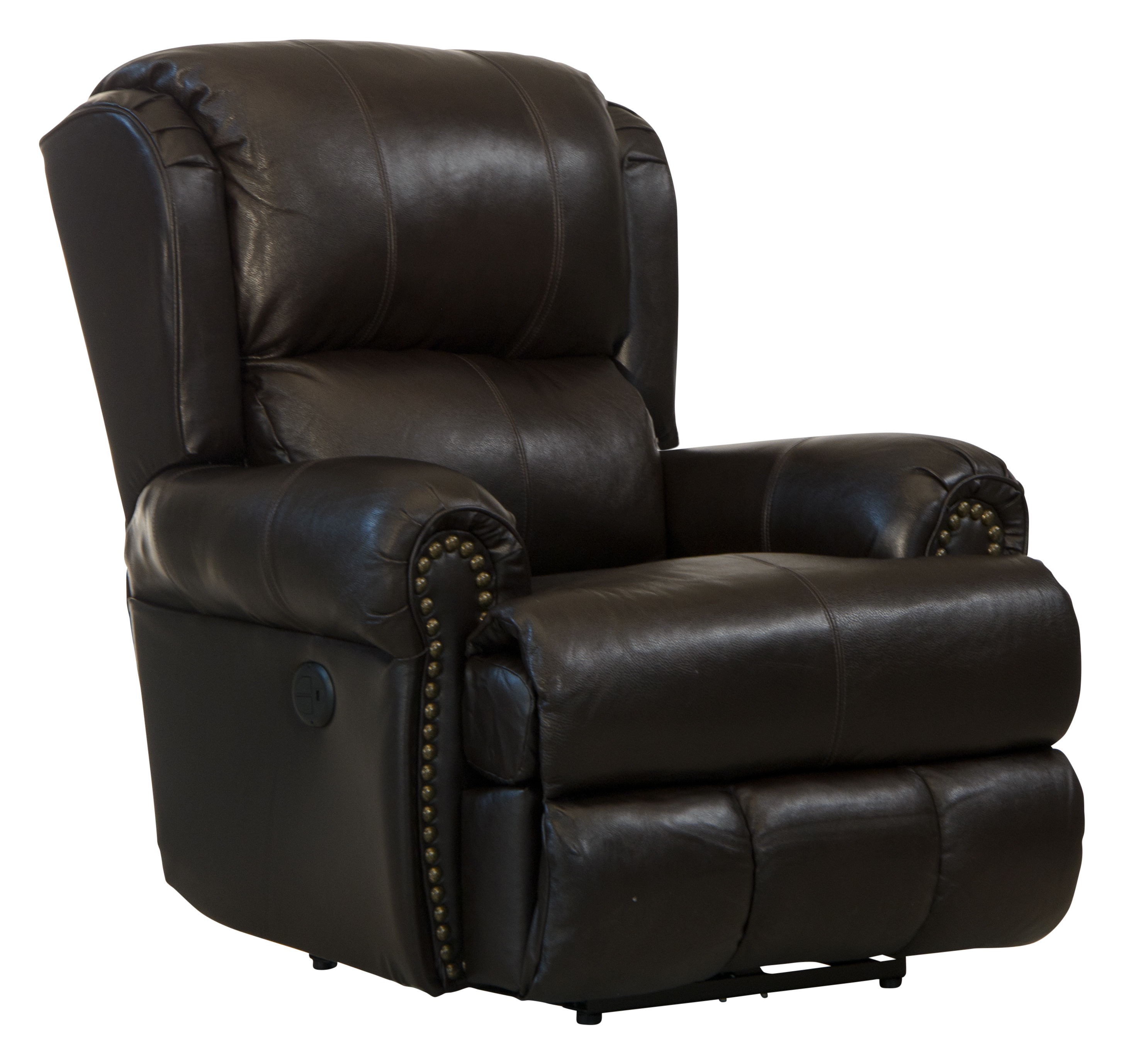 Duncan - Leather Power Deluxe Lay Flat Recliner - Dark Brown