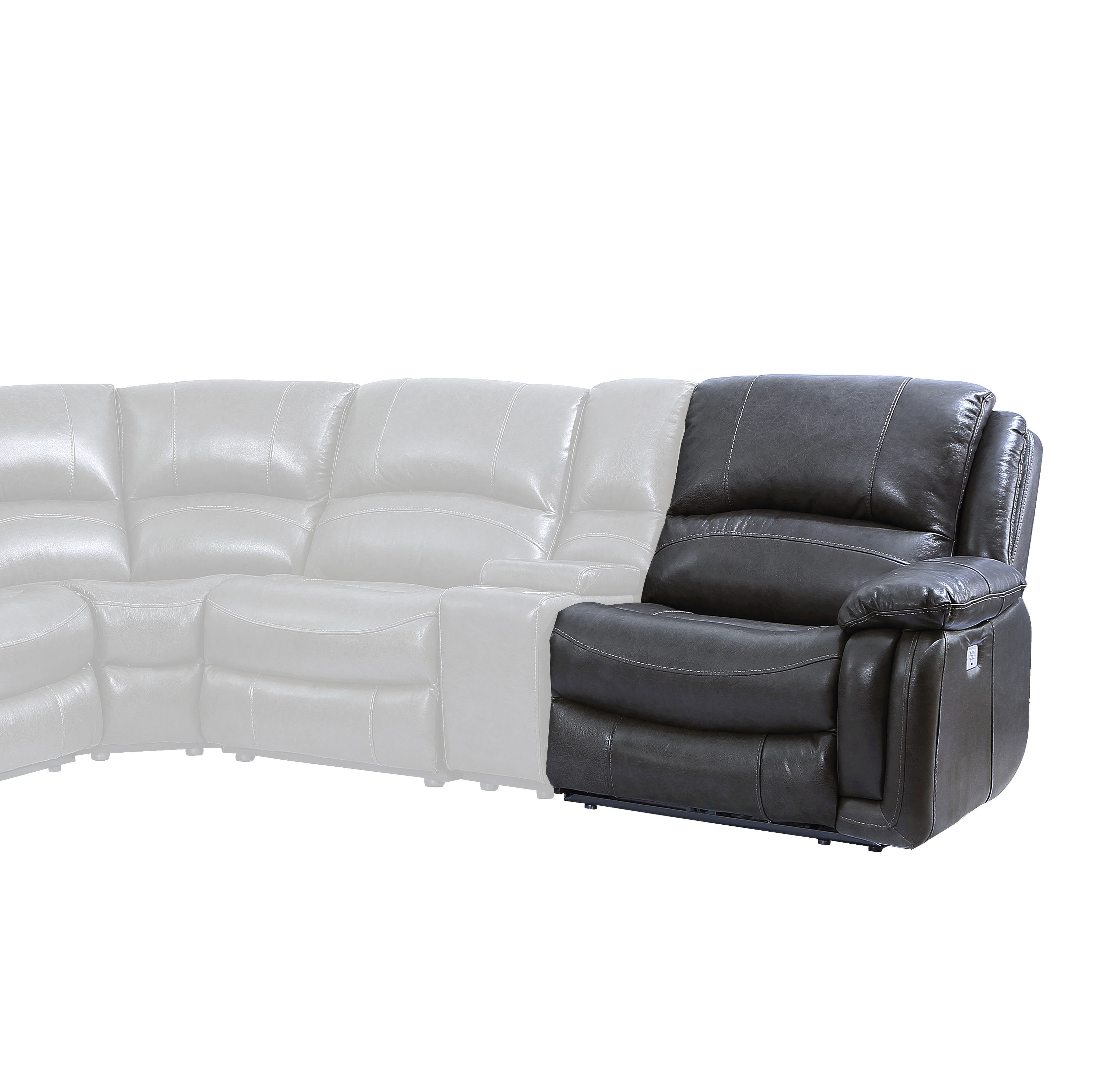 Denver - RAF Dual Power Recliner - Charcoal