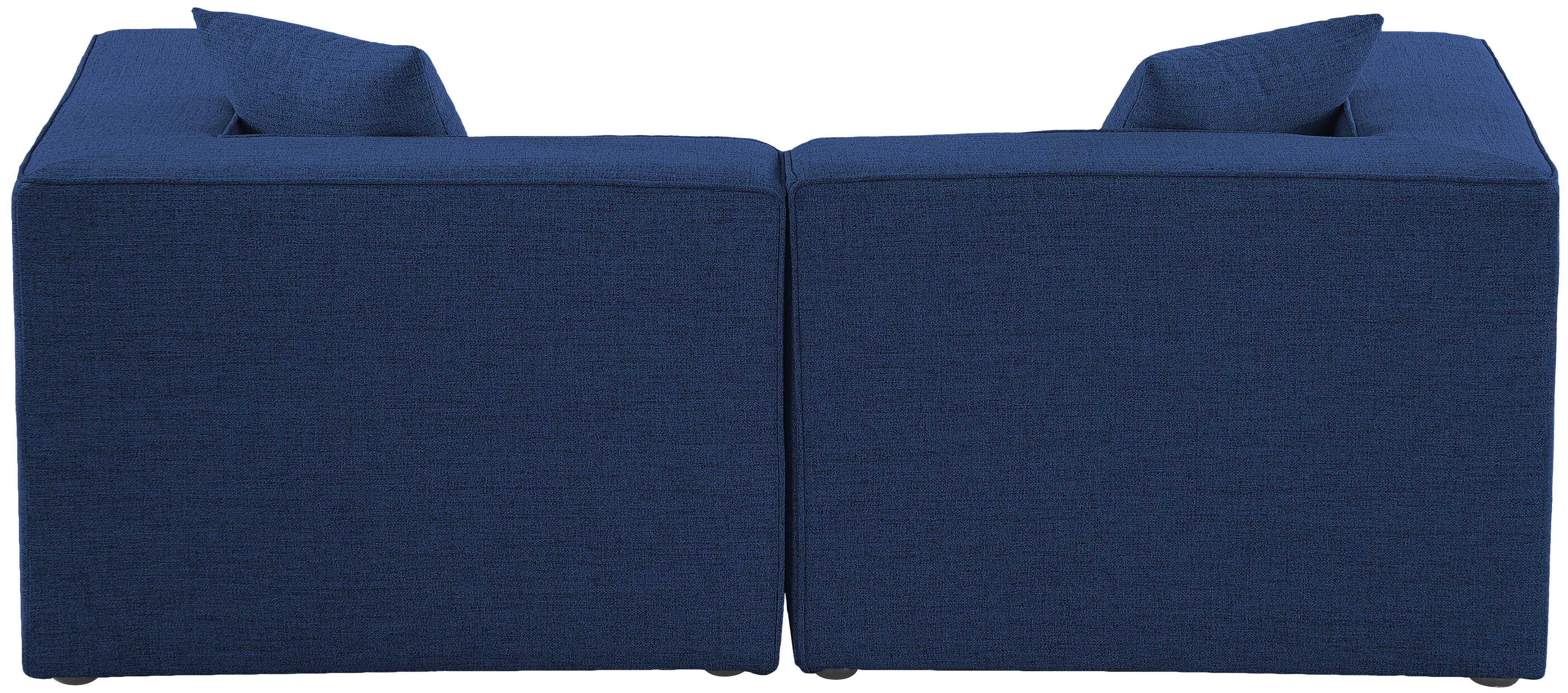 Cube - Linen Modular 2 Piece Sofa - Navy