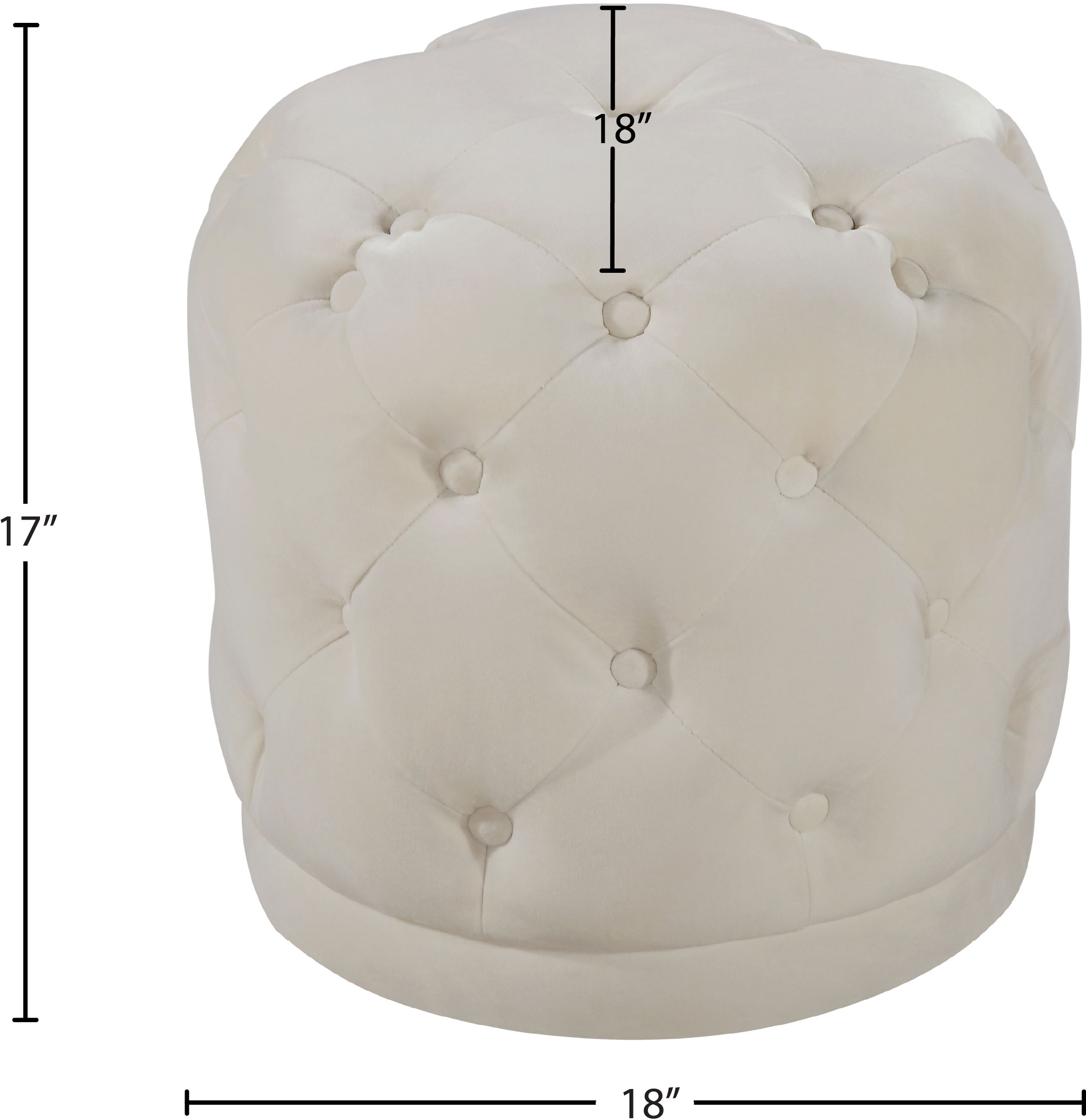 Harper - Ottoman / Stool - Cream