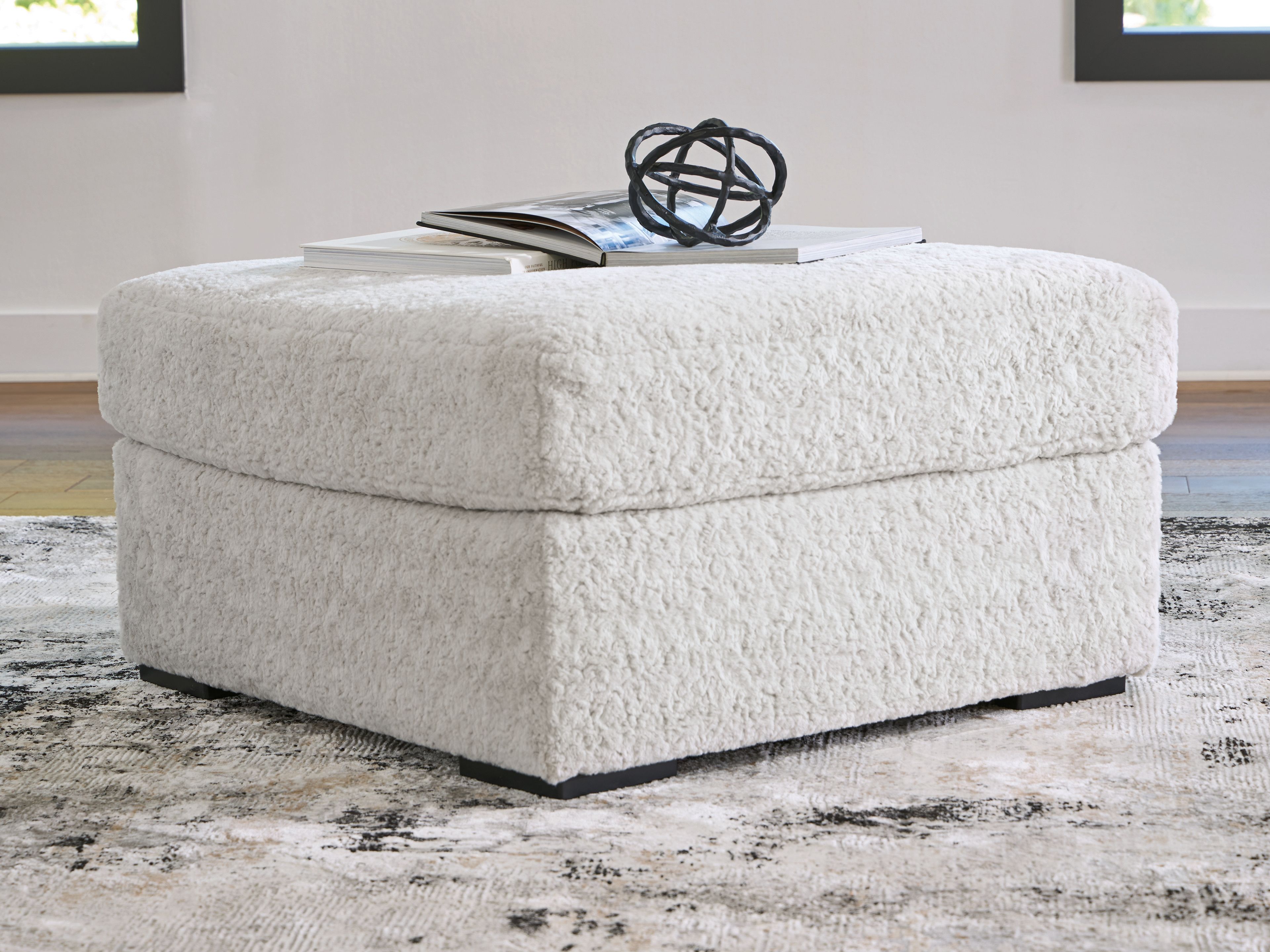 Ashley Furniture Cuddle Plush - Oversized Accent Ottoman - Arctic - Image 2
