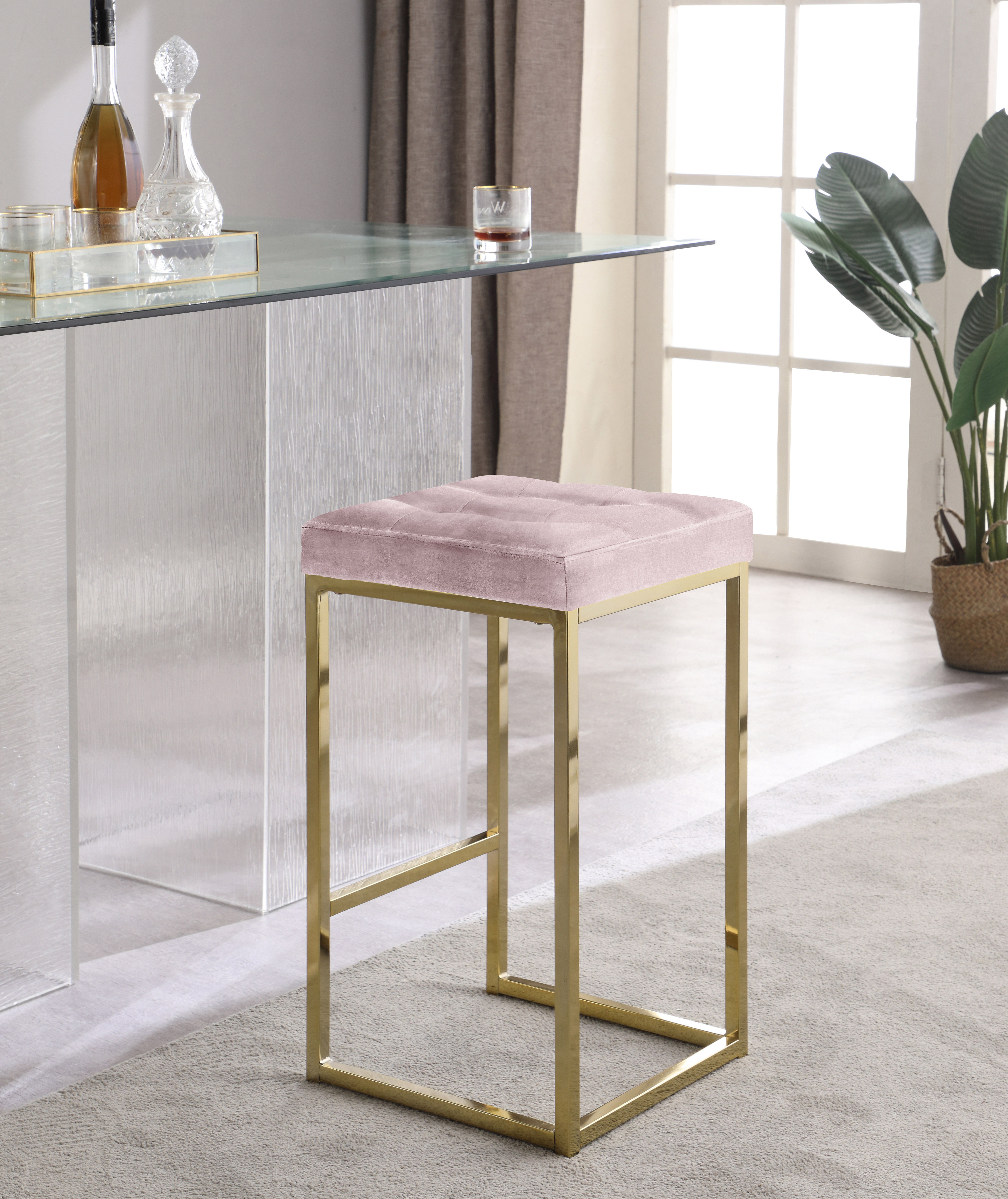 Nicola - Stool (Set of 2) - Pink