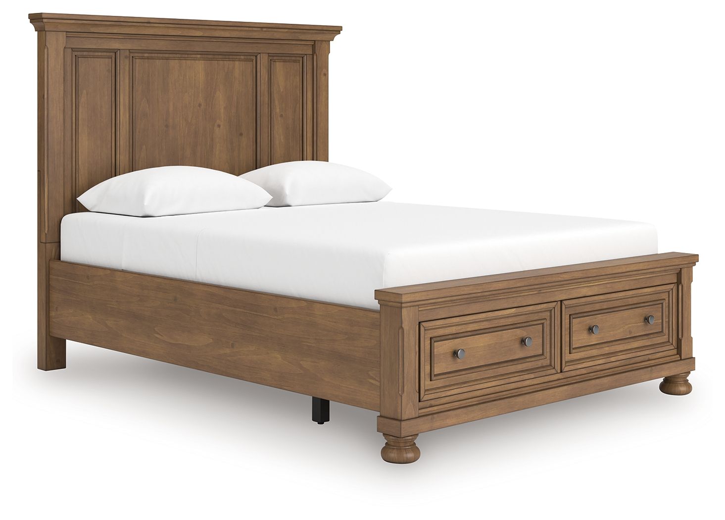 Ashley Furniture Feddinger - Queen Panel Storage Bed - Medium Brown - Image 4