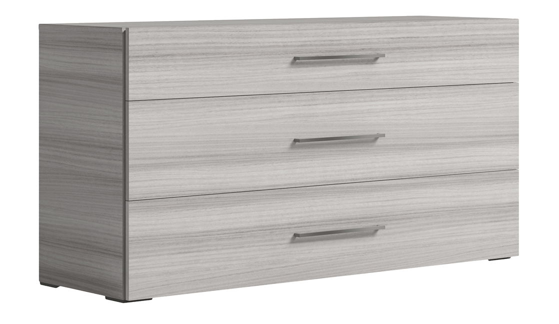 Mia - Dresser - White / Gray / Silver