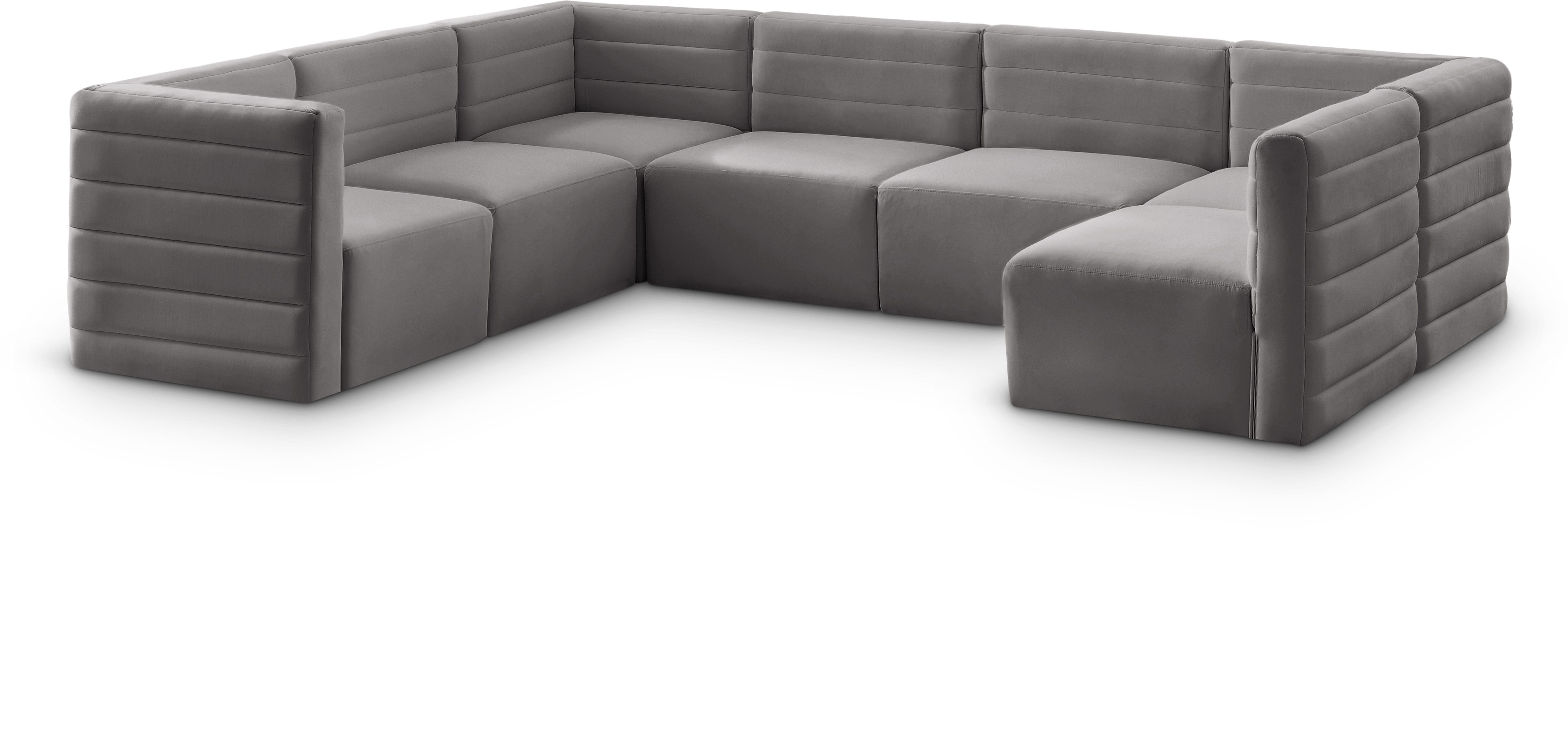 Quincy - 7 Piece Modular Sectional - Gray