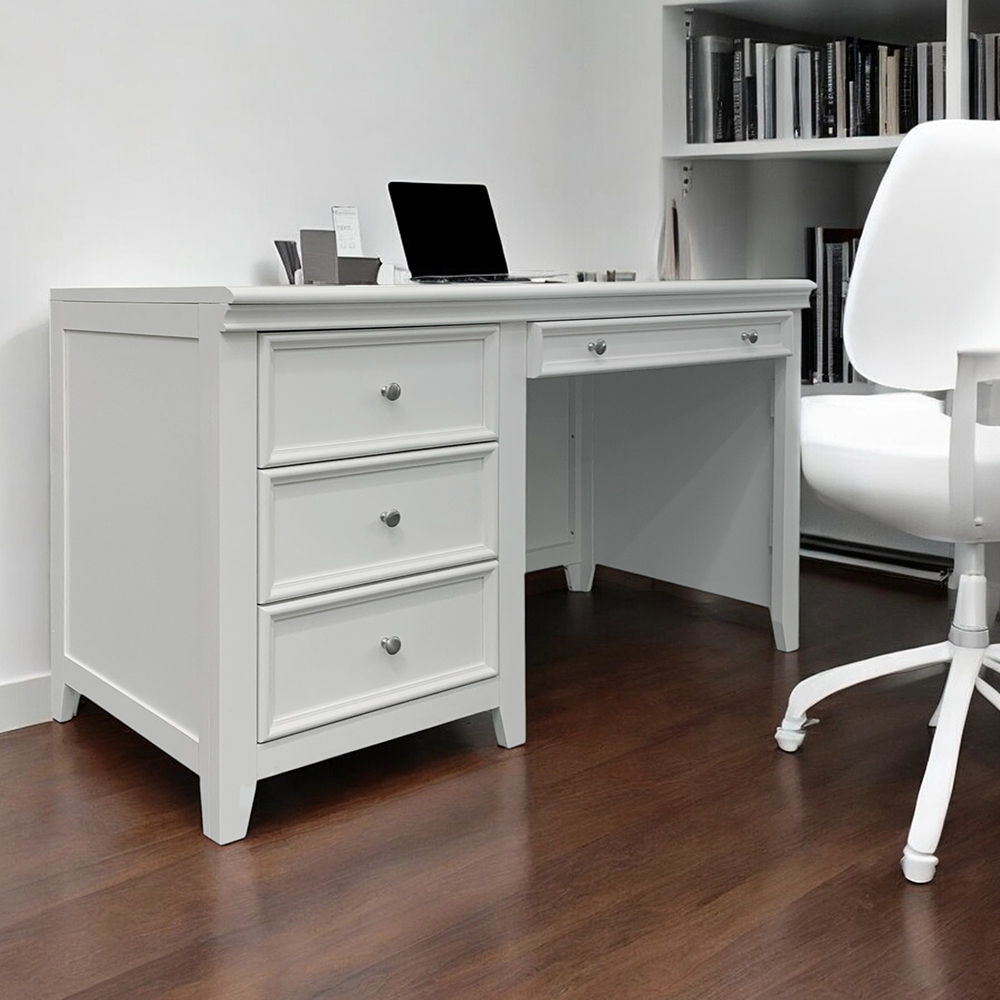 Lacey - Writing Desk - White, white