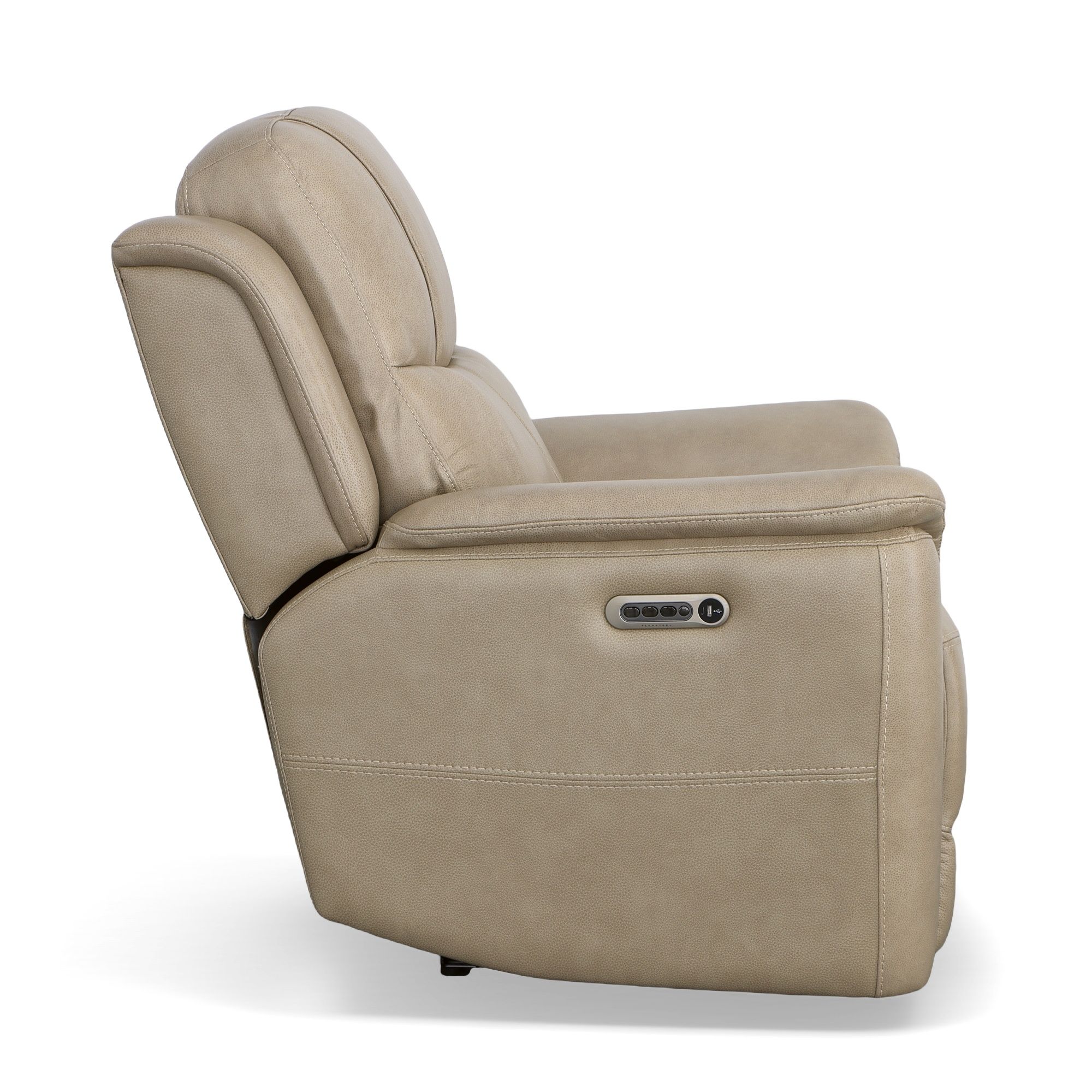 Crew - Power Recliner With Power Headrest & Lumbar - Pebble, beige, view 6