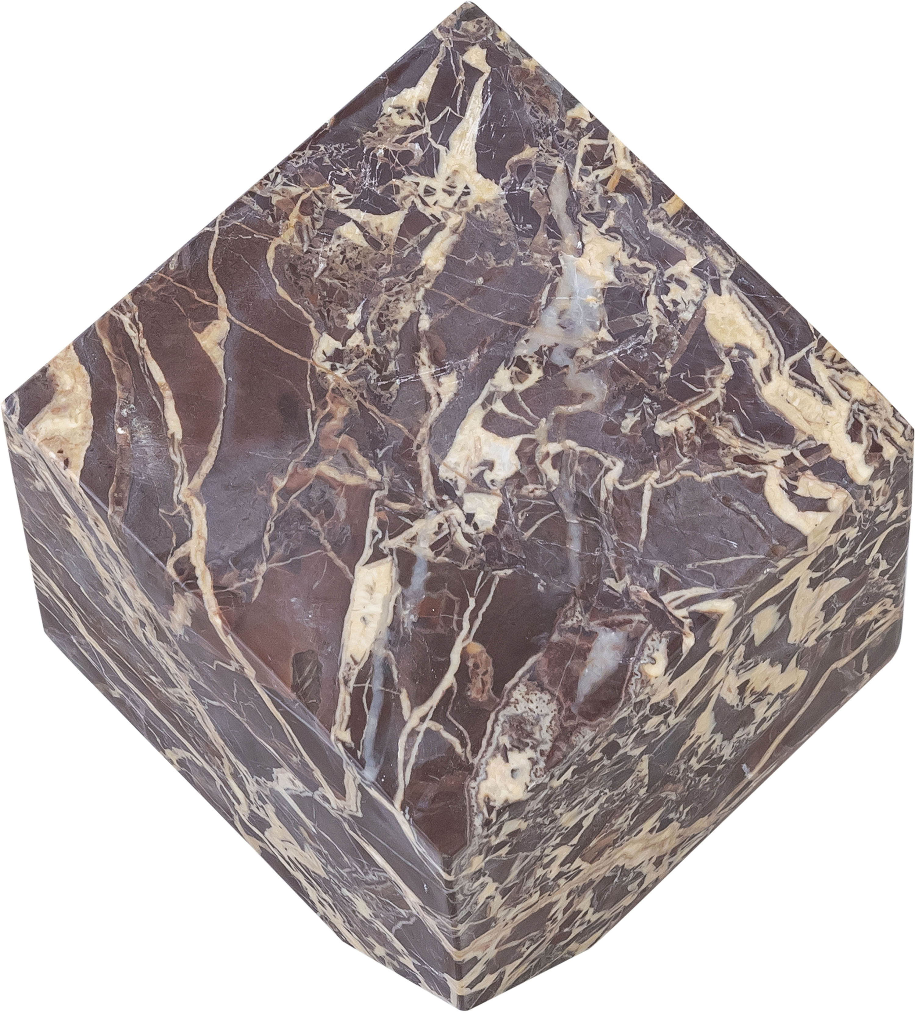 Block - Marble Decorative Cube - Cherry