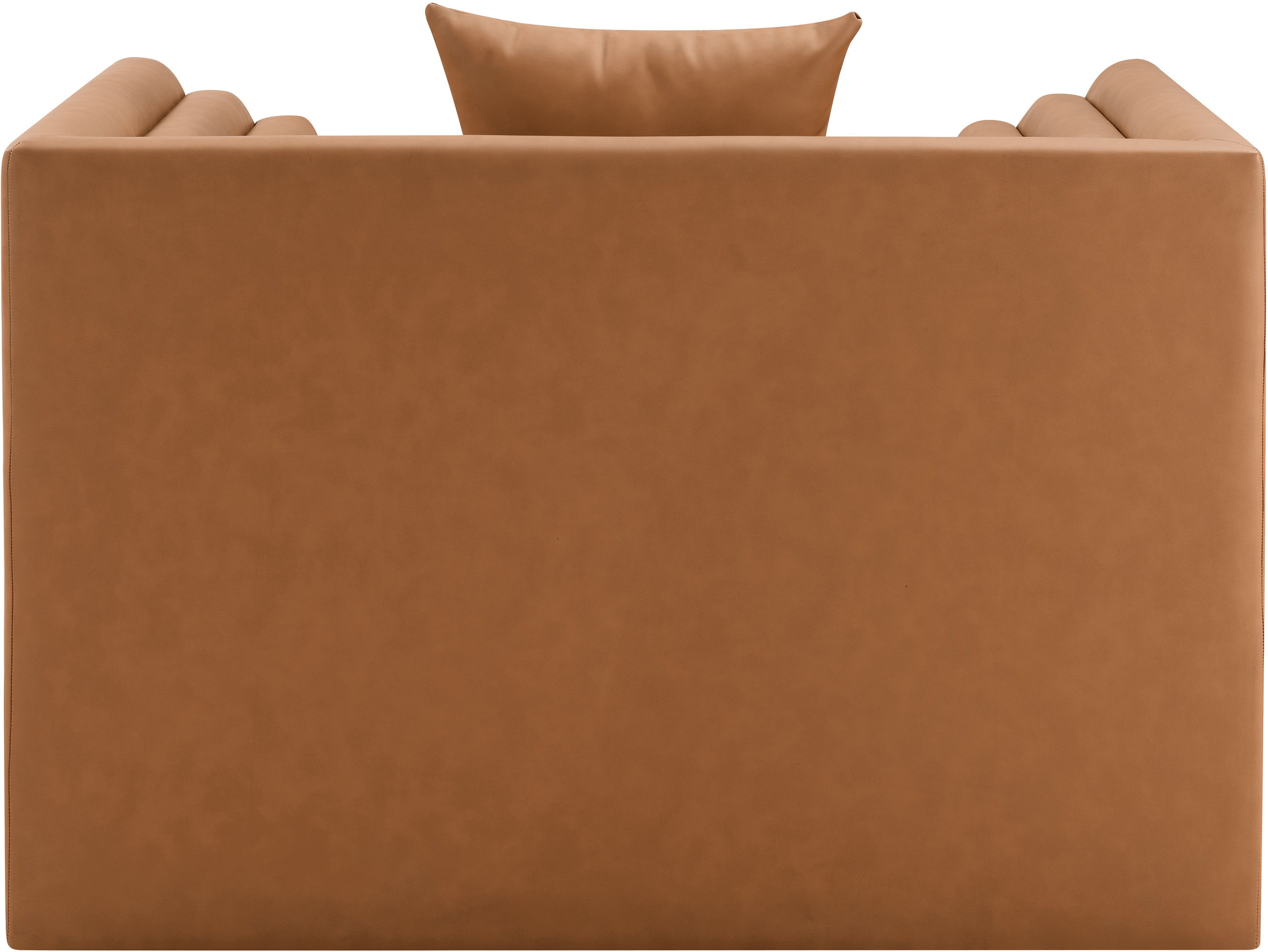 Everett - Vegan Leather Upholstered Chair - Cognac