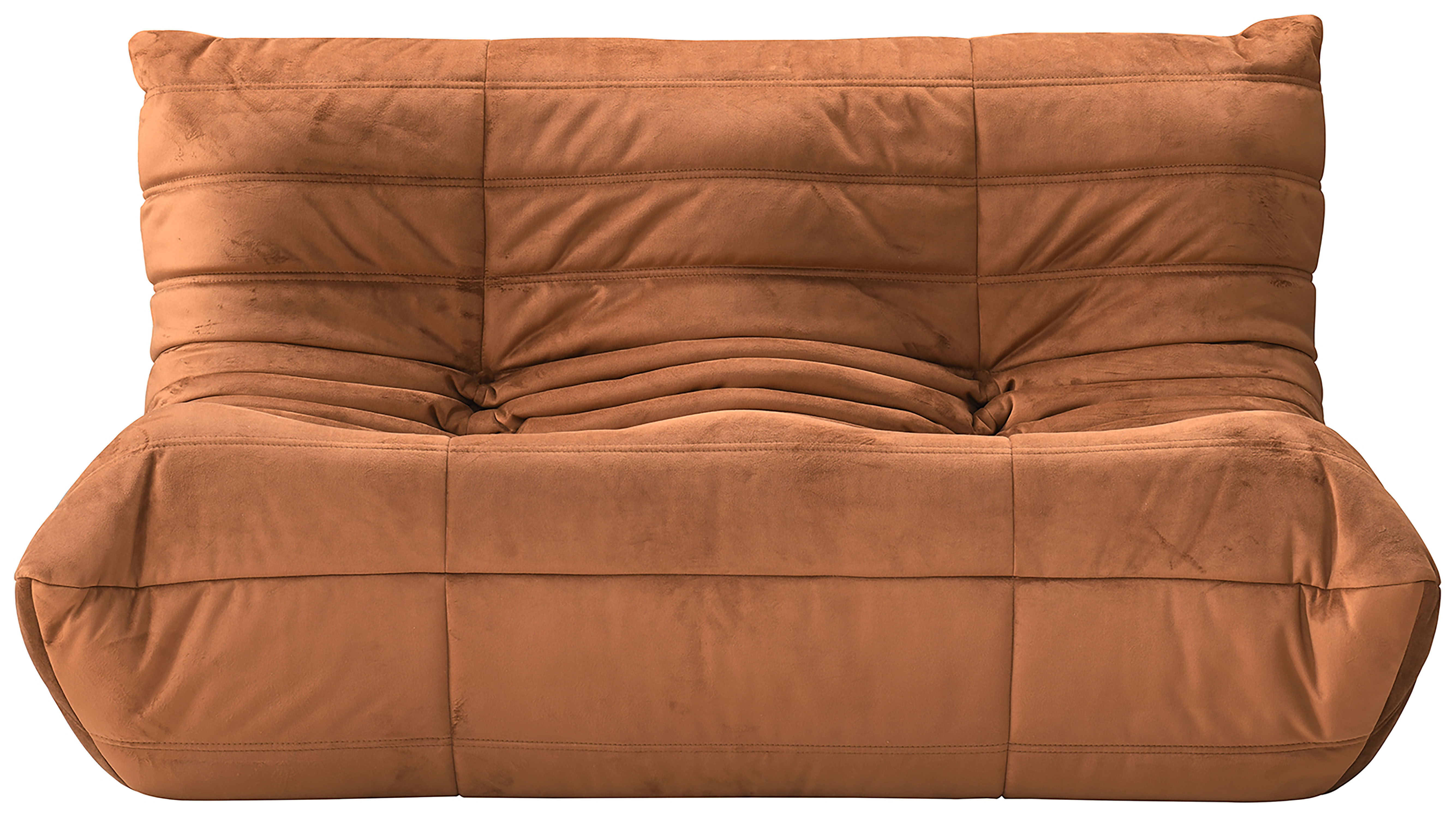 Relax - Velvet 54.75" Upholstered Loveseat - Cognac