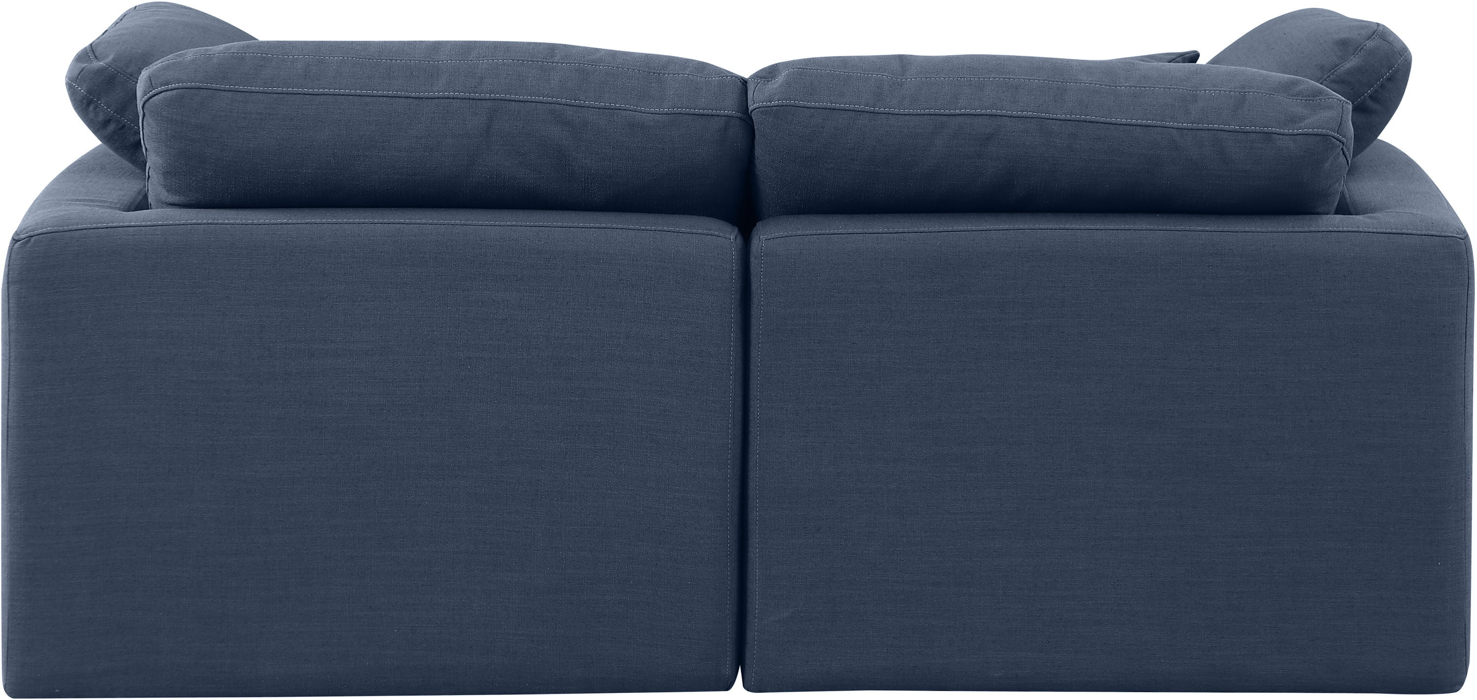 Indulge - Linen 2 Piece Modular Sofa - Navy