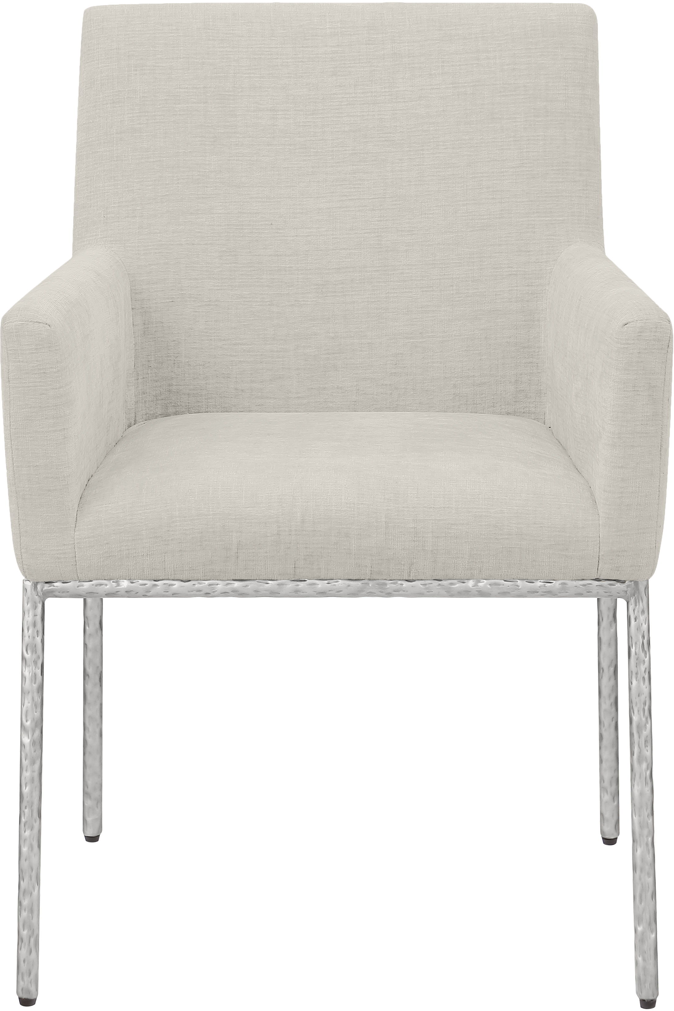 Reeves - Dining Chair With Silver Legs (Set of 2) - Cream