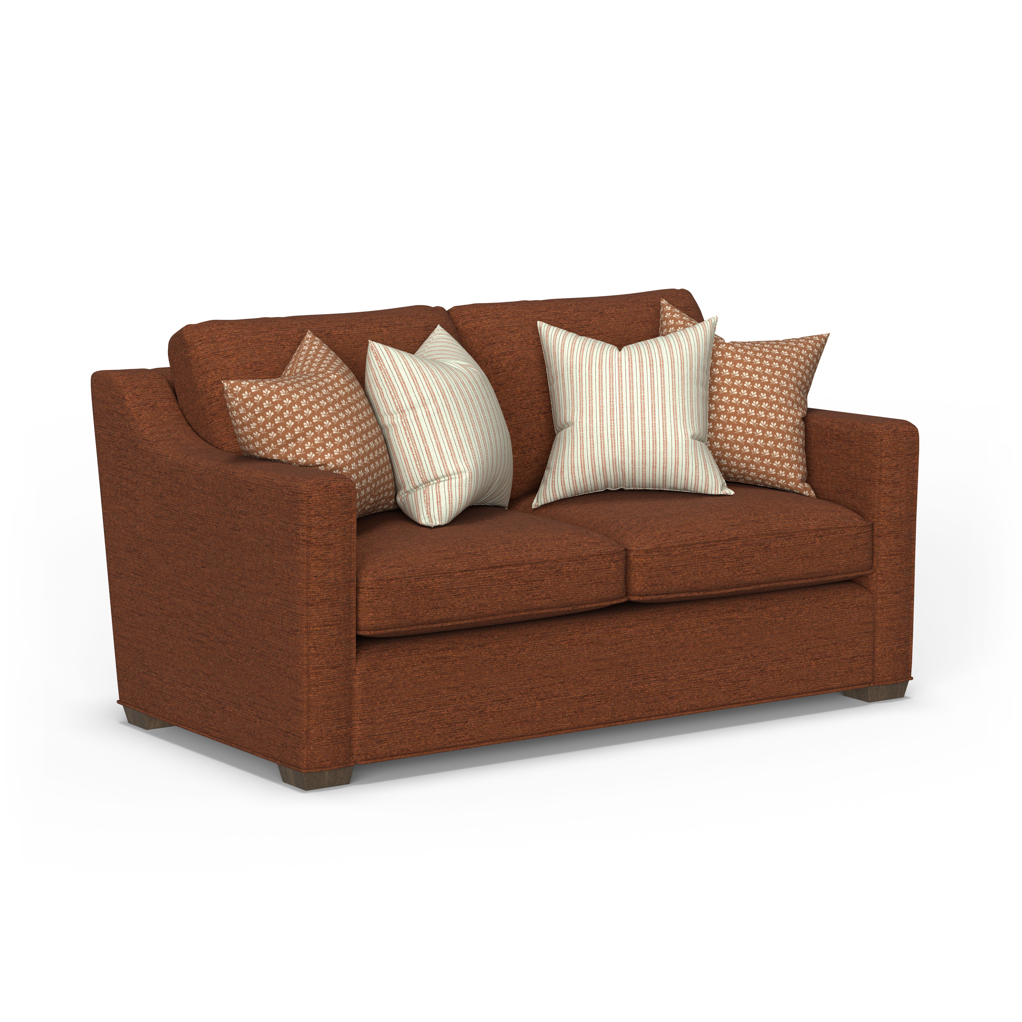 Milo - Fabric Loveseat, dark brown, view 2