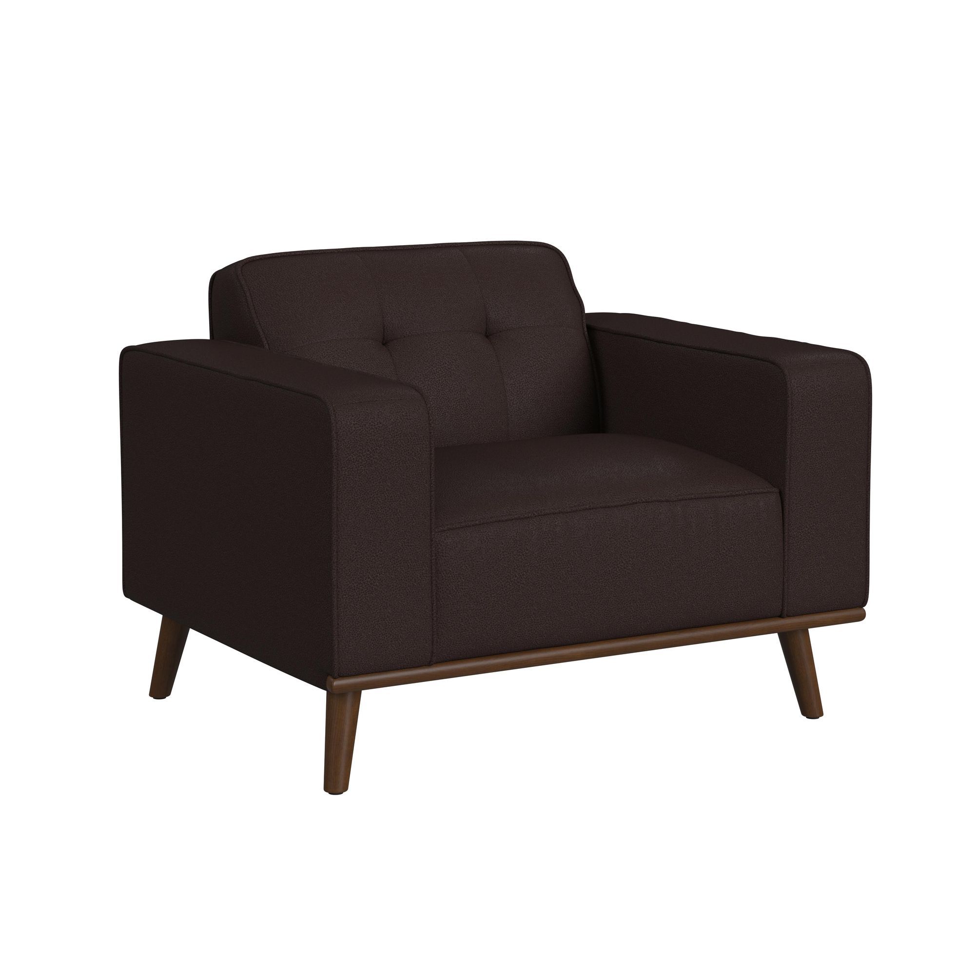 Destiny - Chair With Wood Front - Pebble Brown